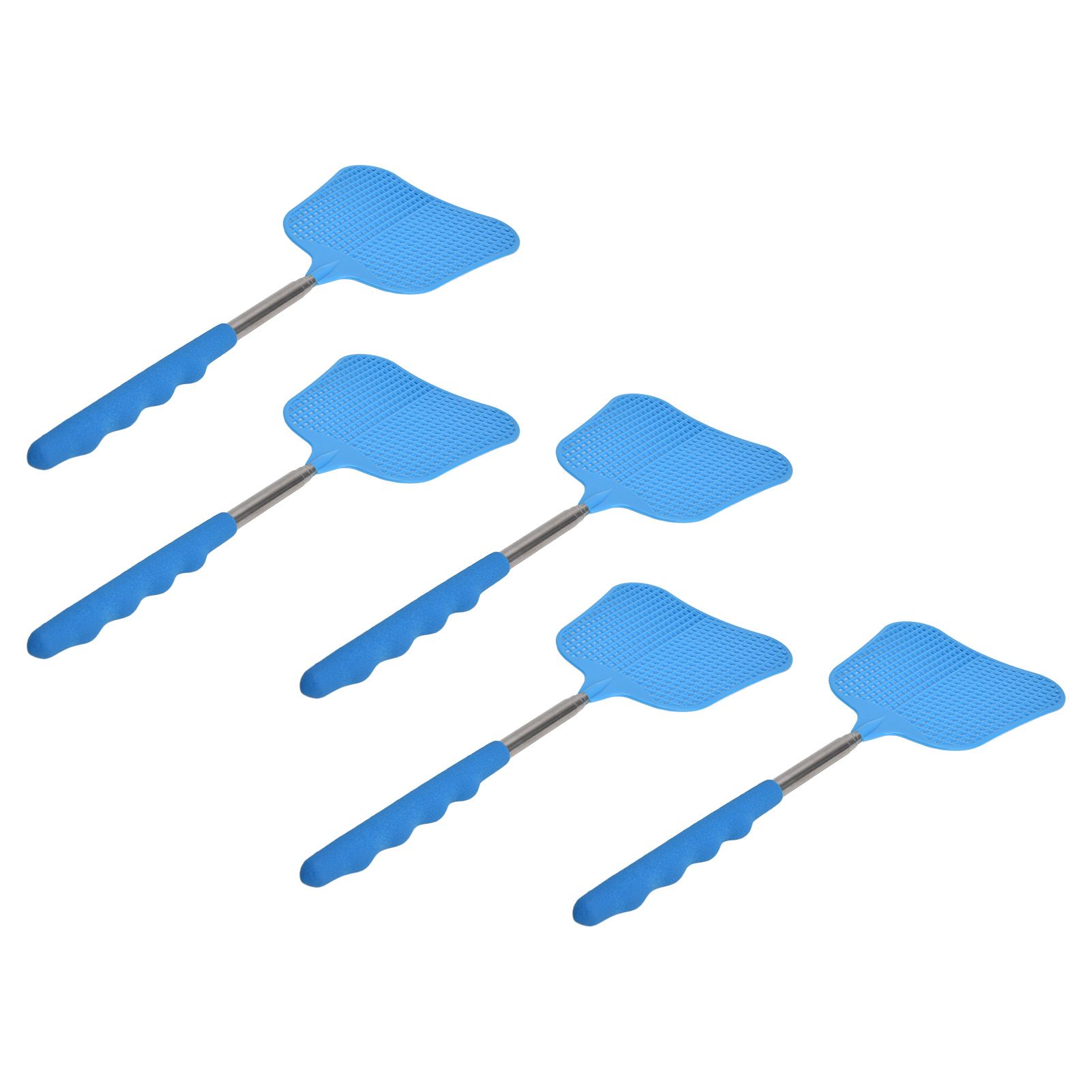 5Pcs Fly Swatter Blue Lightweight Flexible Convenient Thickened Fly Racket view 10