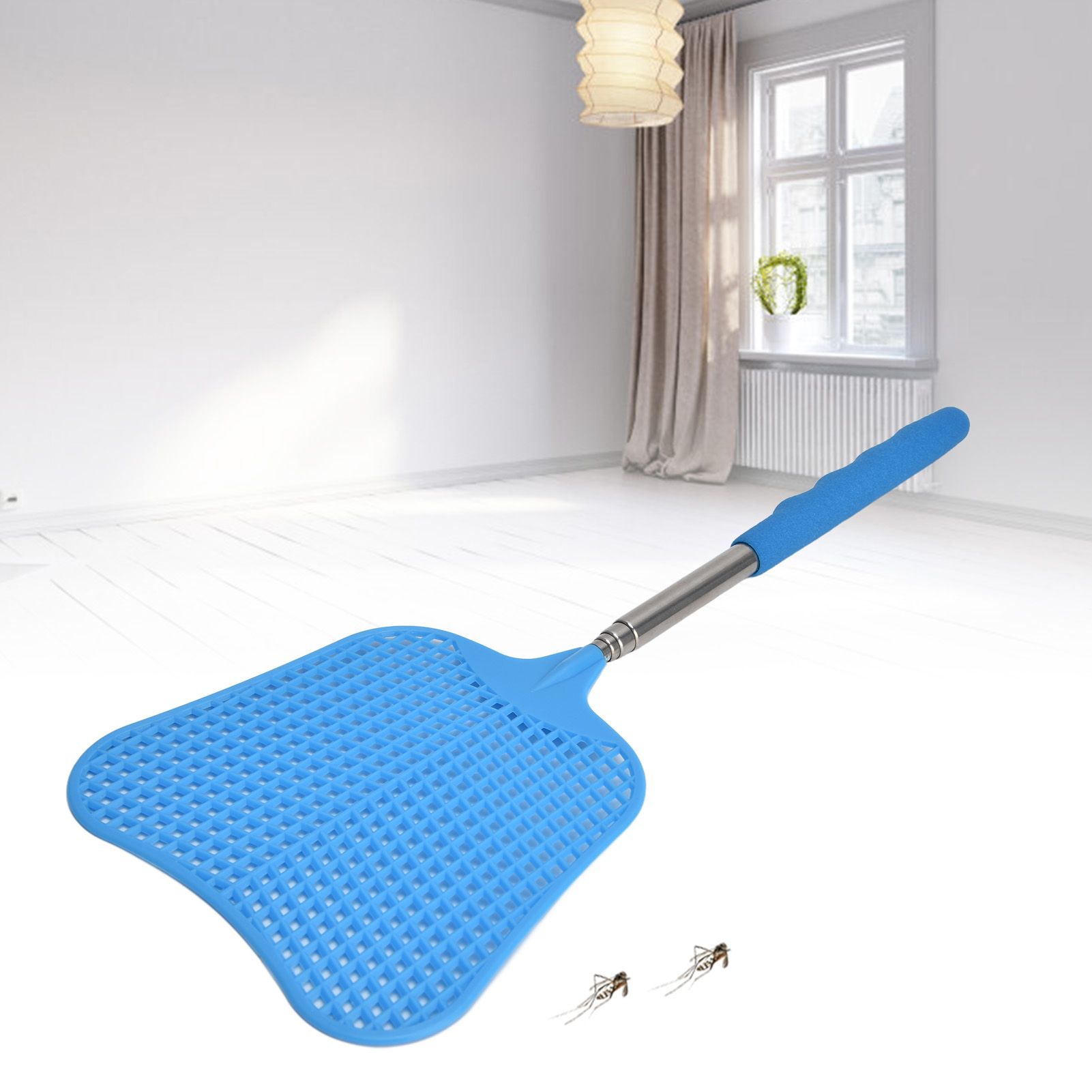 5Pcs Fly Swatter Blue Lightweight Flexible Convenient Thickened Fly Racket view 12