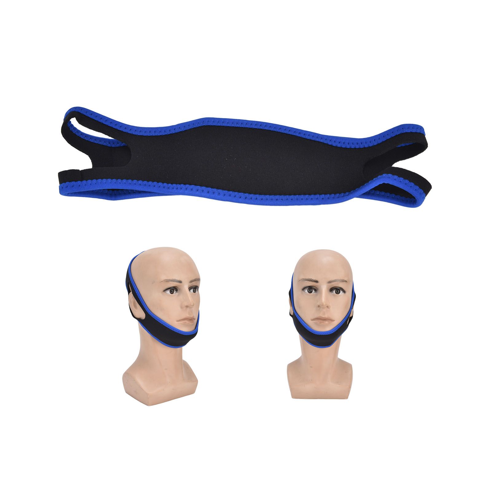 Snoring Stop Belt Adjustable Chin Strap Breathable Nylon Snoring Head Band for view 11