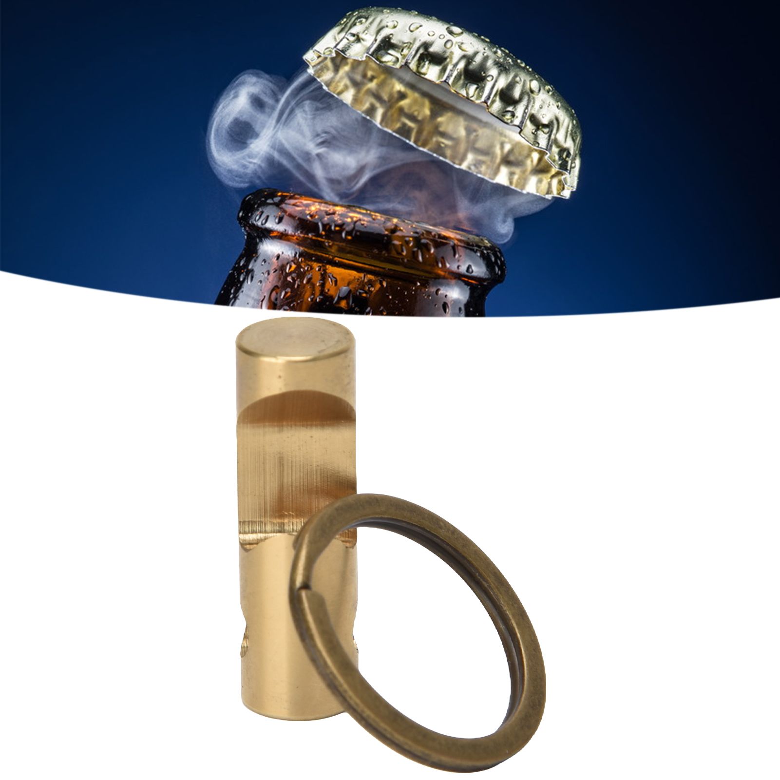 2 in 1 Metal Bottle Opener with Key Ring Beer Bar Tool Key Chain Keys Holder view 12