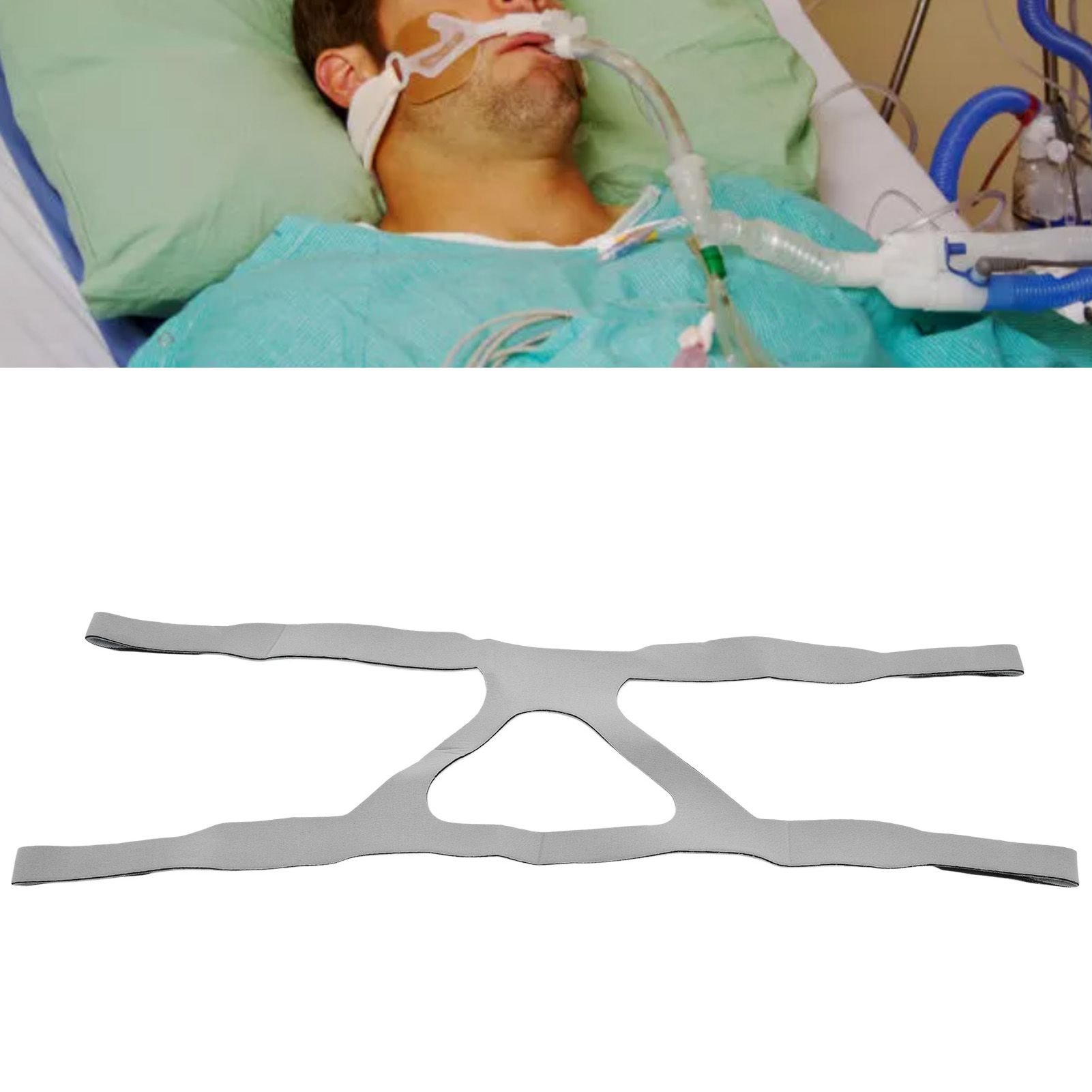 Universal Anti Snore Headgear Strap Nylon Elastic Anti Snoring Head Band for view 13