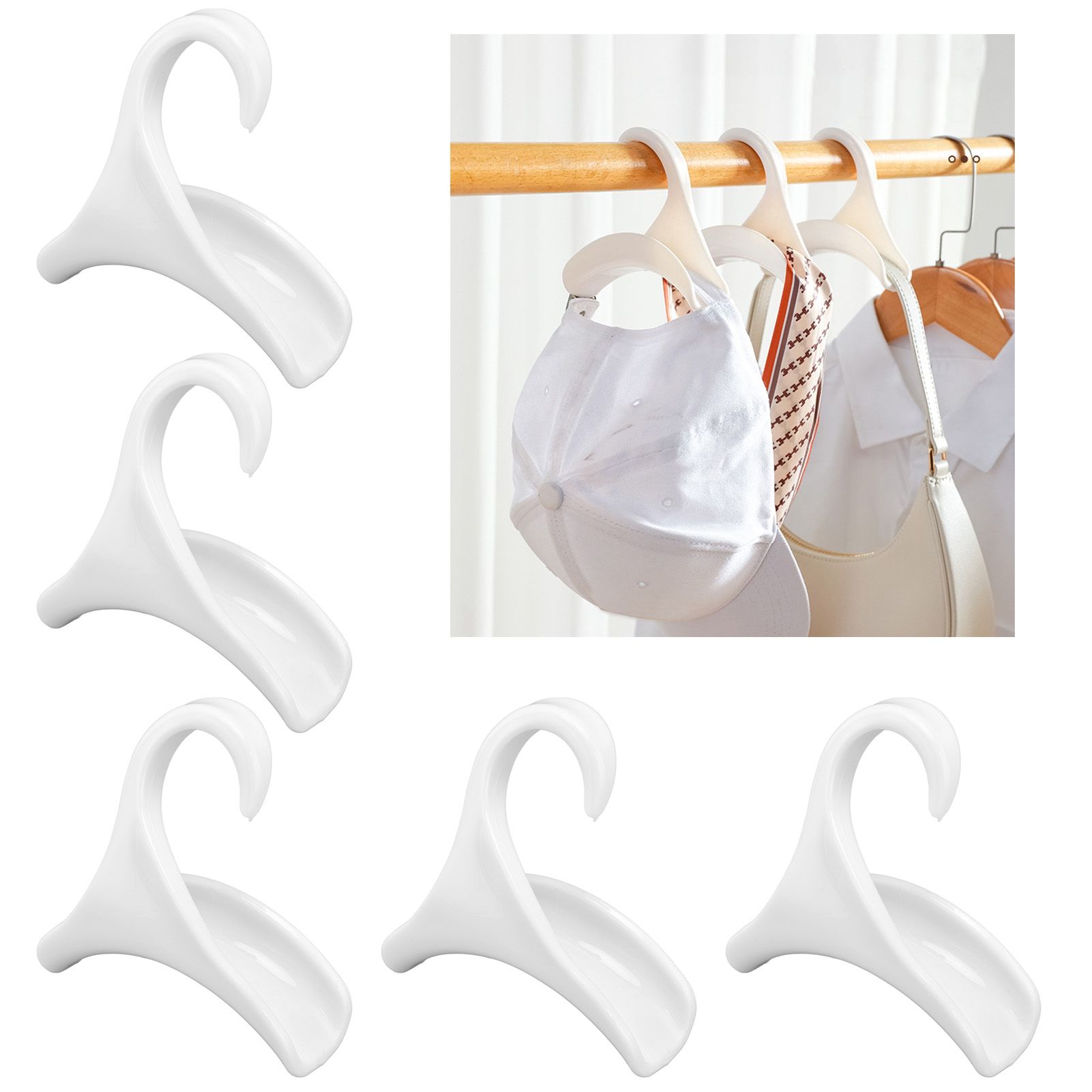 5Pcs Purse Door Hanger Bag Arc Closet Hanger Hook for Satchel Coat Haversack view 11