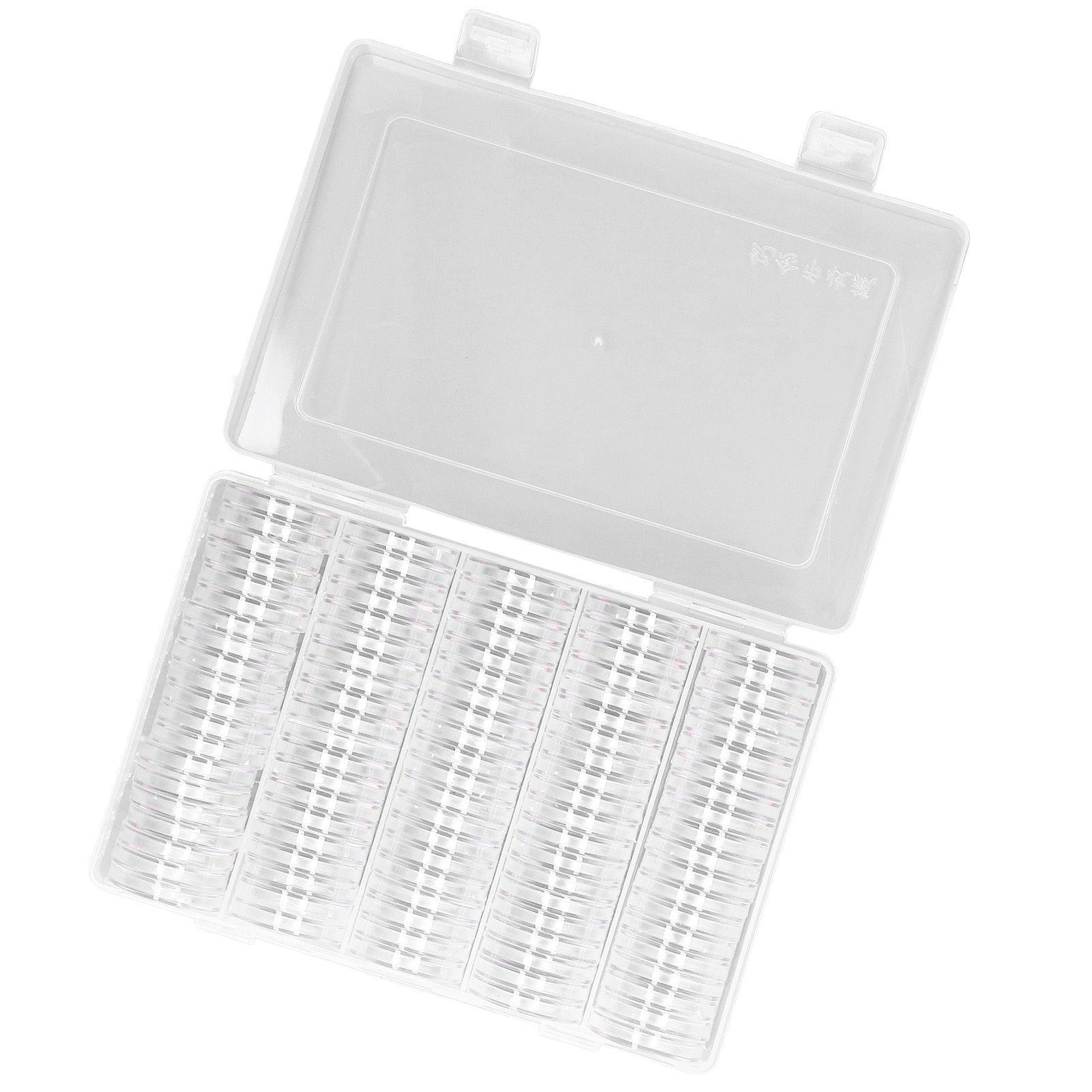 Coin Holder 100 Pieces Storage Plastic Transparent Coin Storage Box with Coin view 3