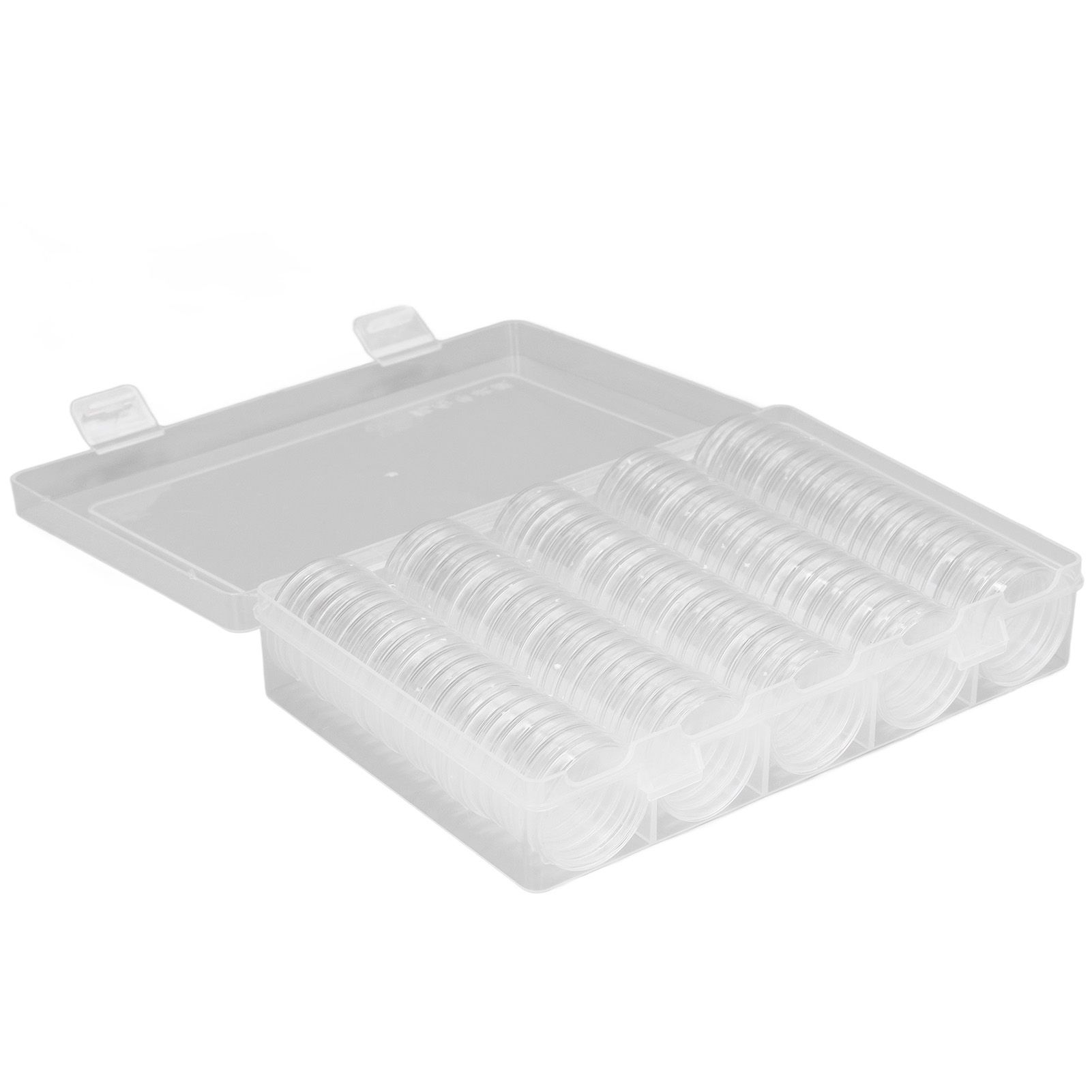 Coin Holder 100 Pieces Storage Plastic Transparent Coin Storage Box with Coin view 7