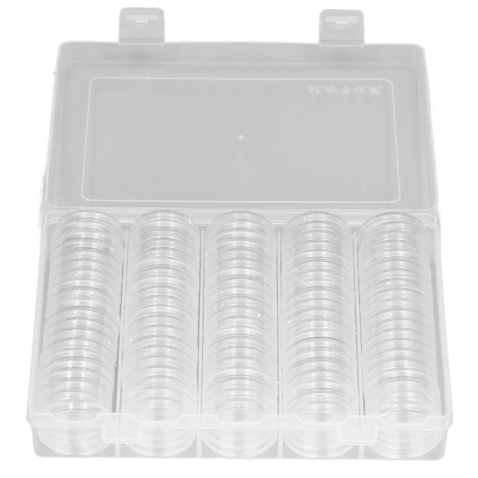 Coin Holder 100 Pieces Storage Plastic Transparent Coin Storage Box with Coin view 8