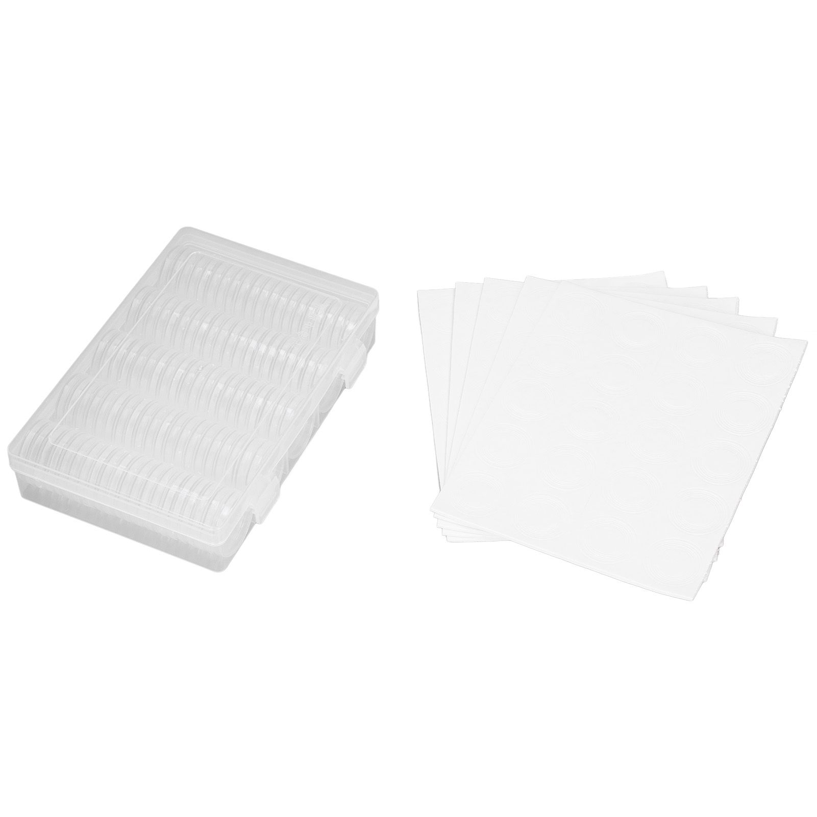 Coin Holder 100 Pieces Storage Plastic Transparent Coin Storage Box with Coin view 10