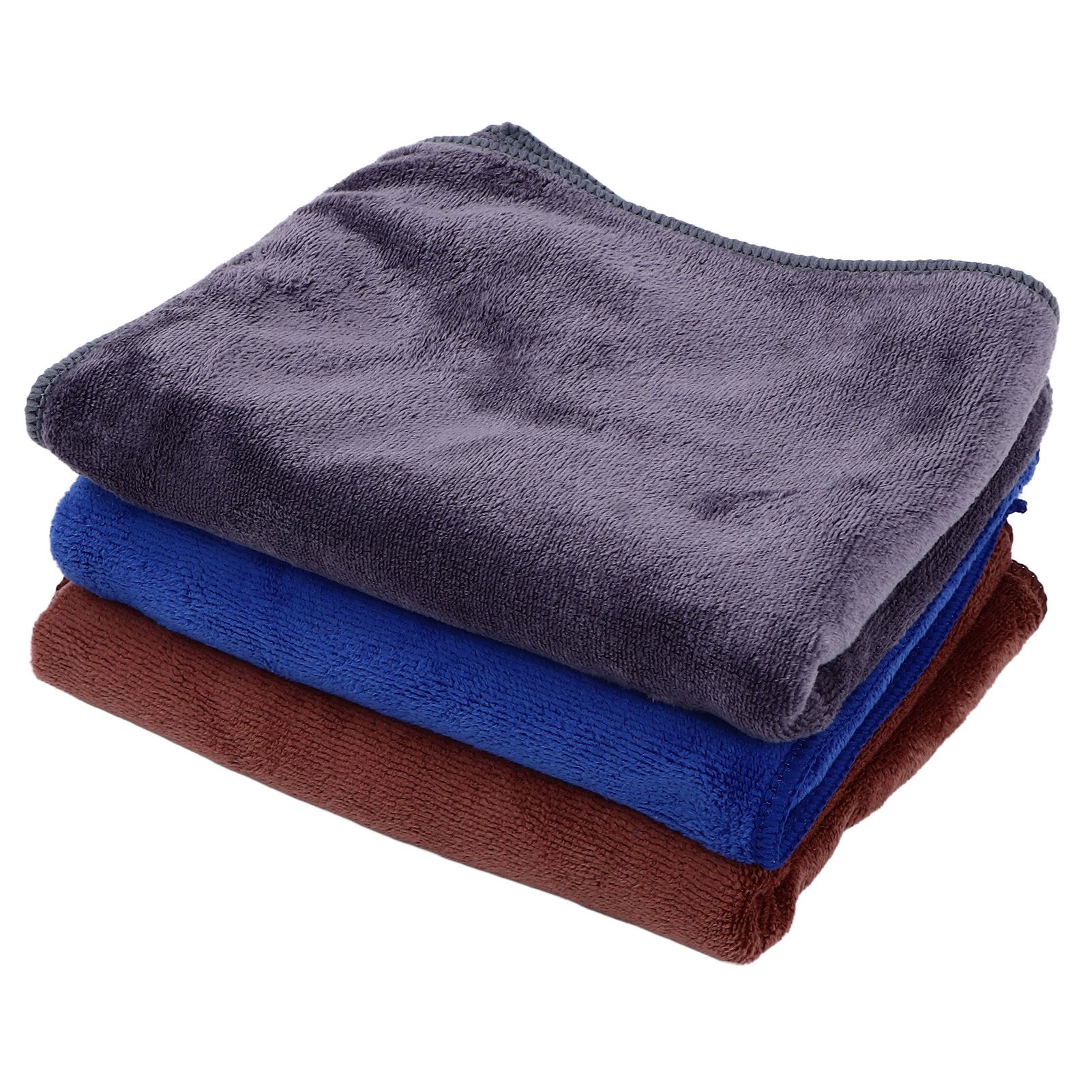 3Pcs Multifunctional Microfiber Car Towels Super Absorben Car Wash Drying view 3
