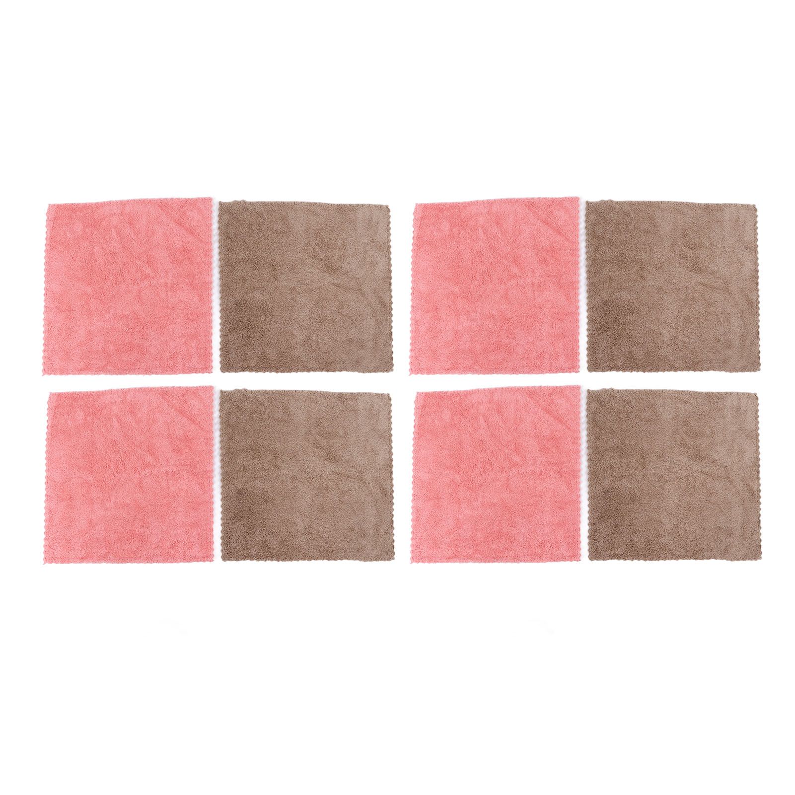 8pcs/set Super Absorbent Microfiber Kitchen Dish Cloth Anti Sticking Oil