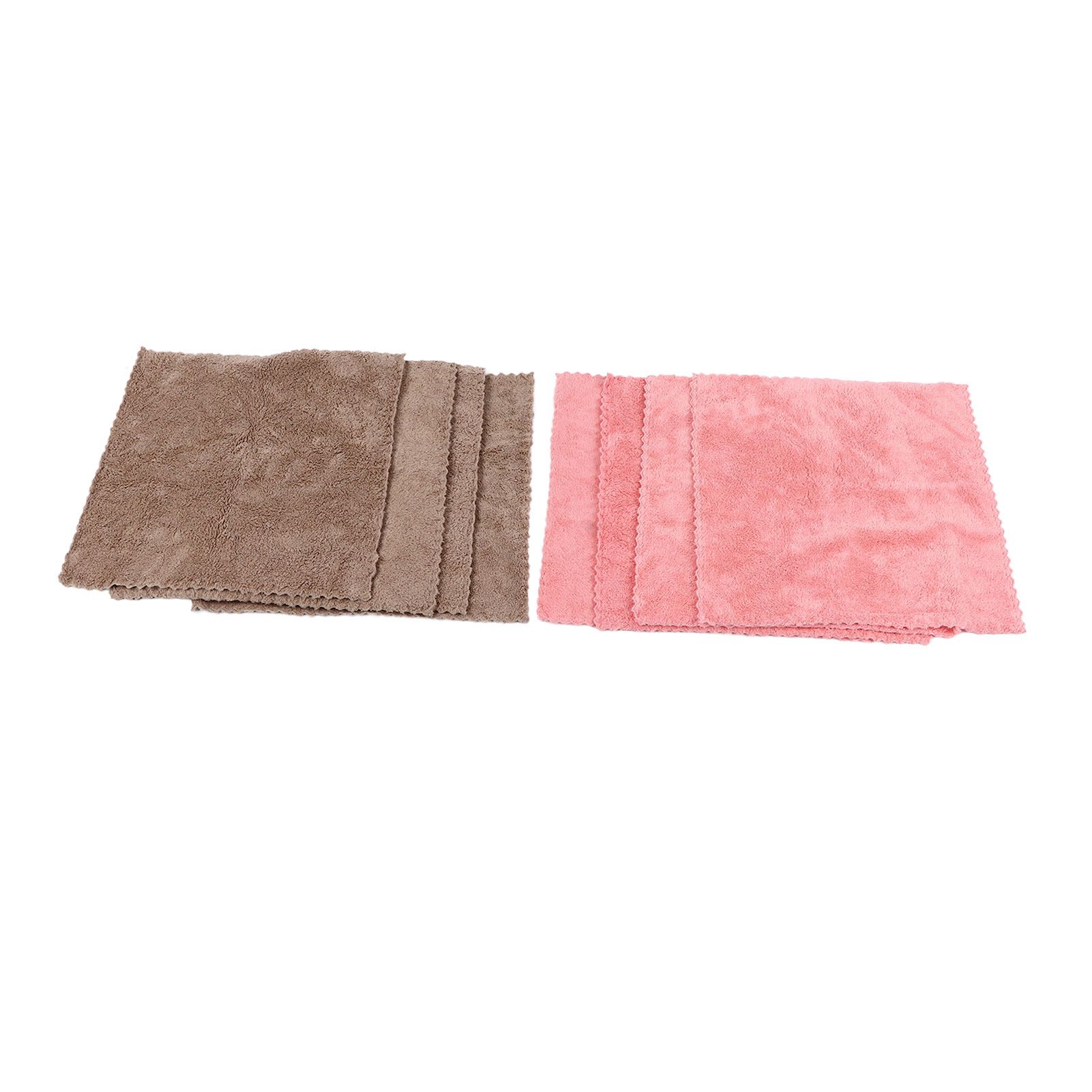 8pcs/set Super Absorbent Microfiber Kitchen Dish Cloth Anti Sticking Oil view 2