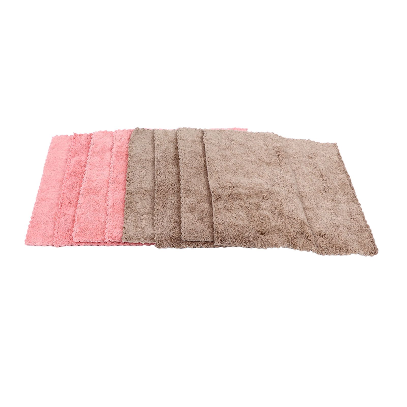8pcs/set Super Absorbent Microfiber Kitchen Dish Cloth Anti Sticking Oil view 3
