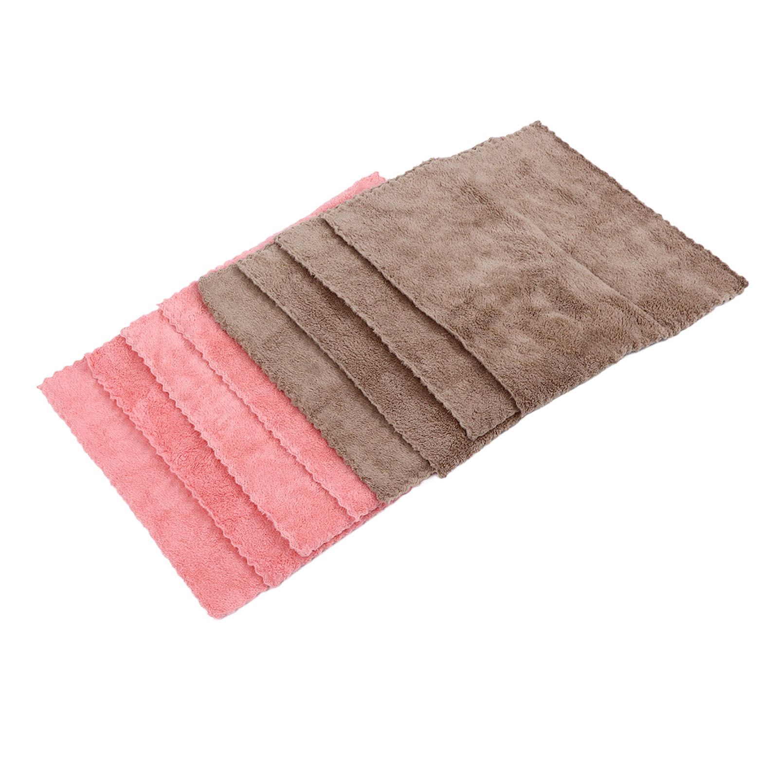 8pcs/set Super Absorbent Microfiber Kitchen Dish Cloth Anti Sticking Oil view 4