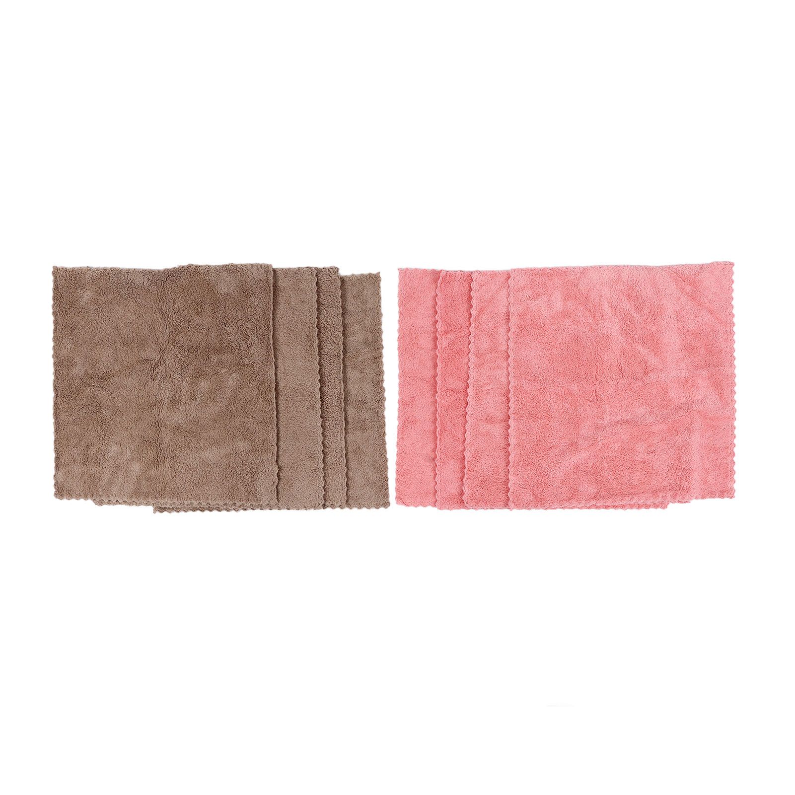 8pcs/set Super Absorbent Microfiber Kitchen Dish Cloth Anti Sticking Oil view 6