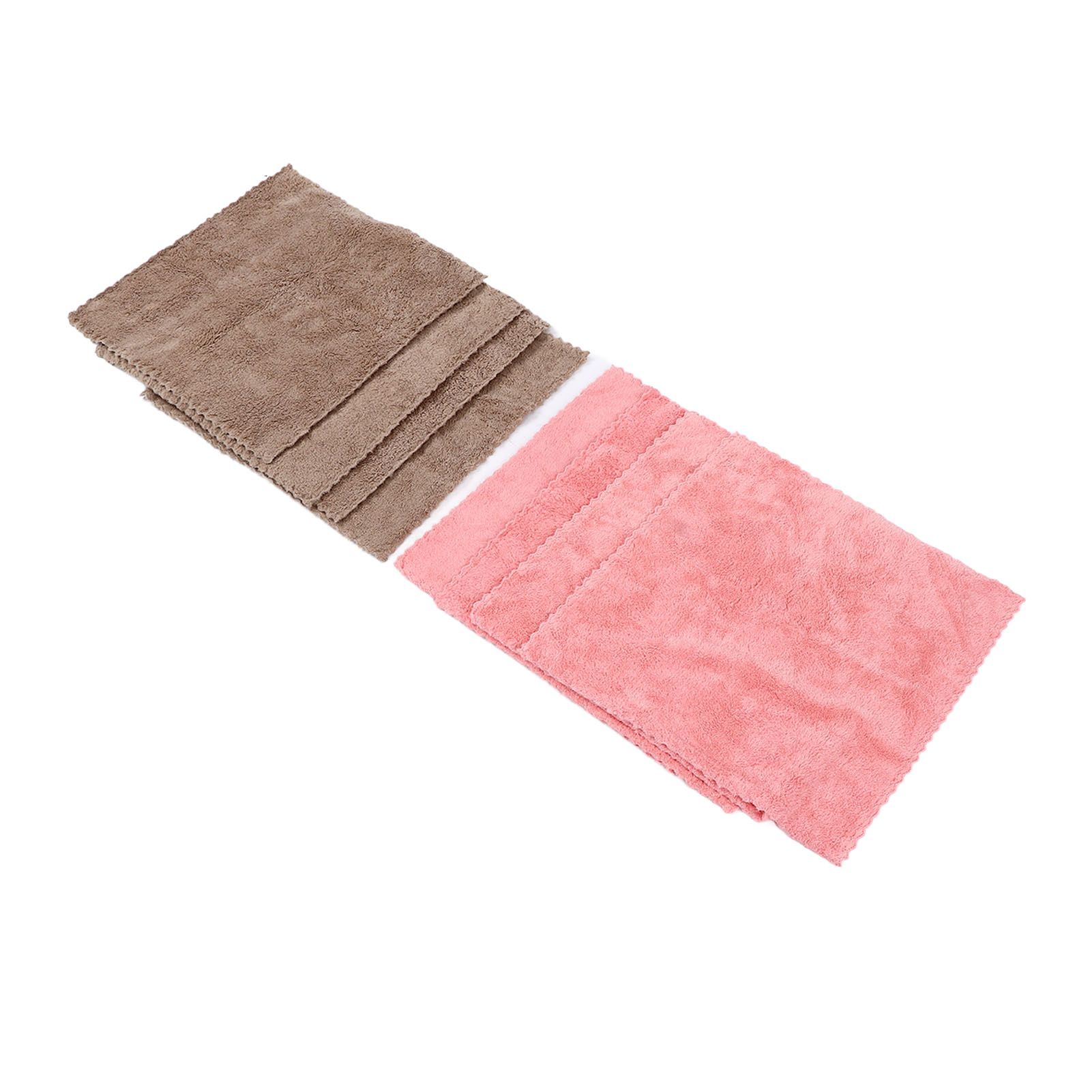 8pcs/set Super Absorbent Microfiber Kitchen Dish Cloth Anti Sticking Oil view 9