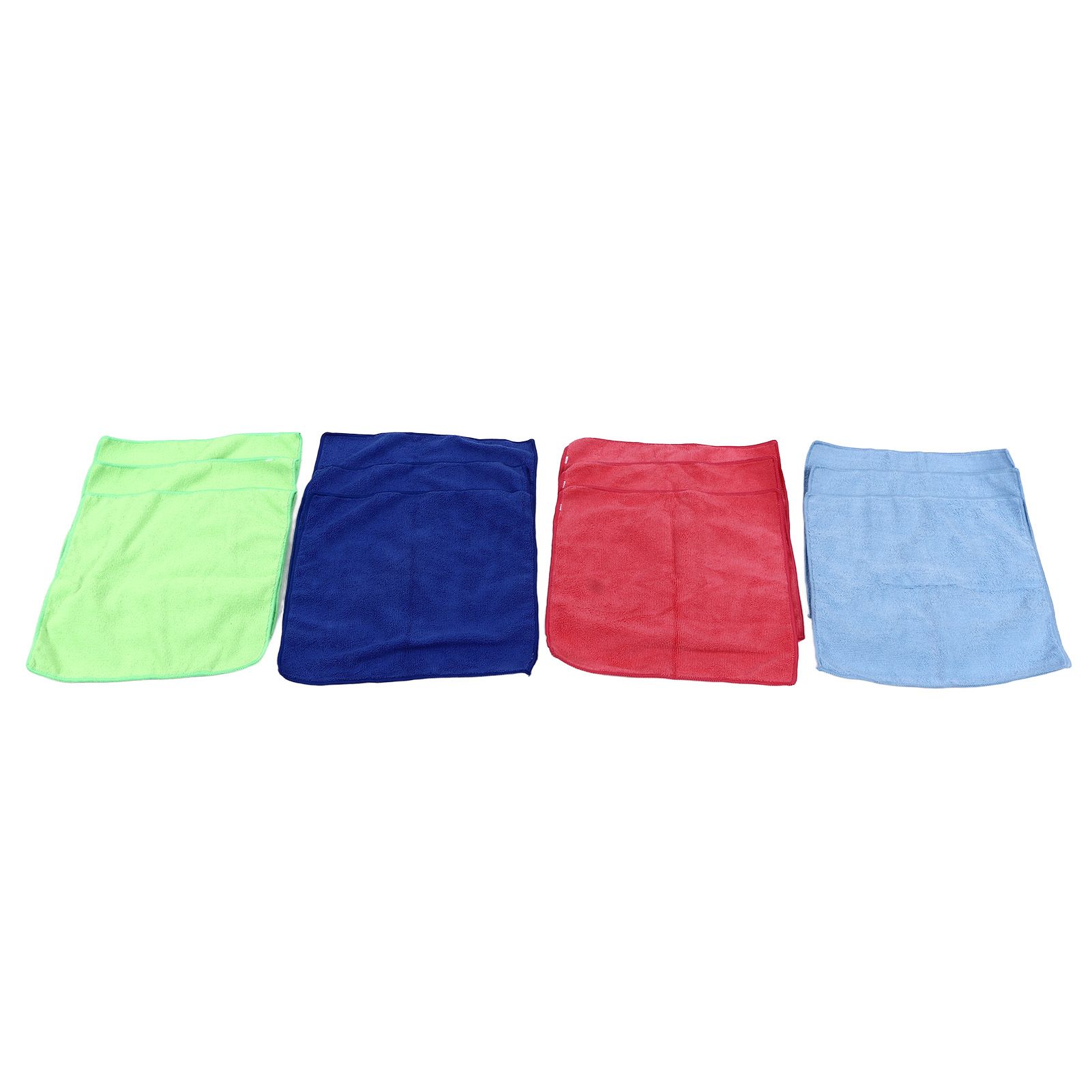 12pcs Cleaning Cloth 4 Different Colors Strong Water Absorption Reusable view 2