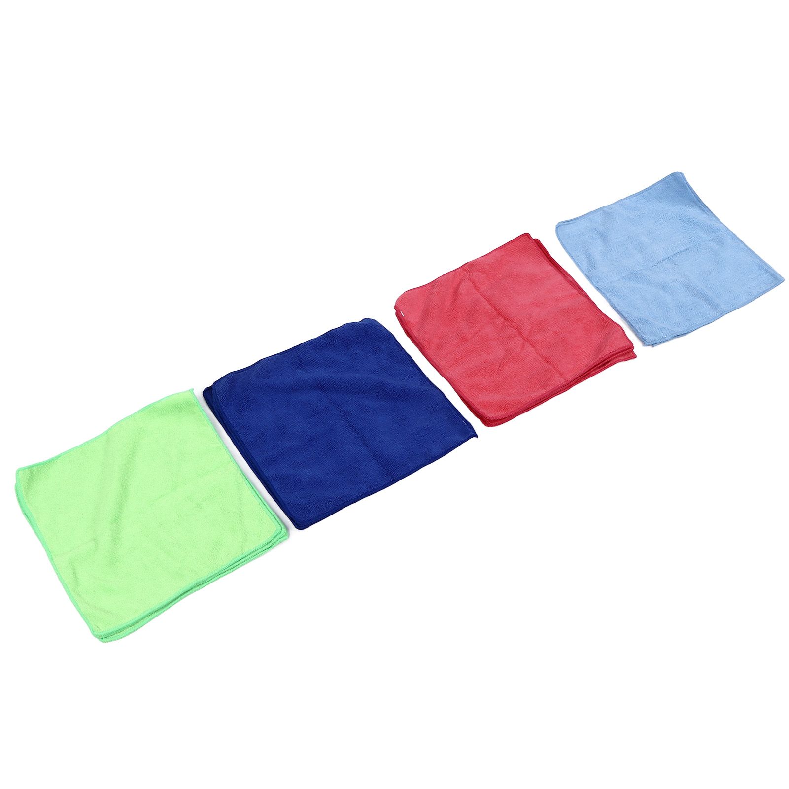 12pcs Cleaning Cloth 4 Different Colors Strong Water Absorption Reusable view 6