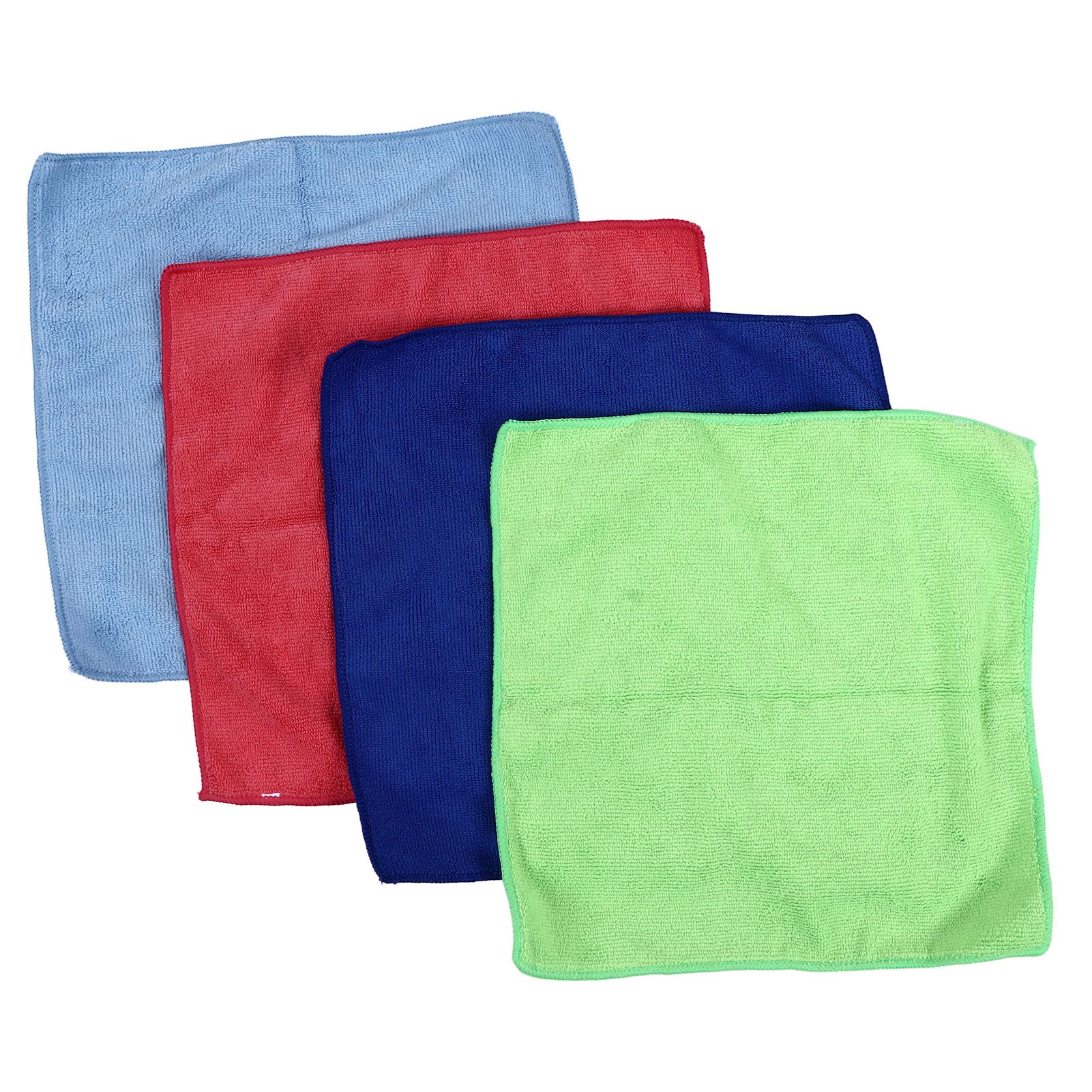 12pcs Cleaning Cloth 4 Different Colors Strong Water Absorption Reusable view 10