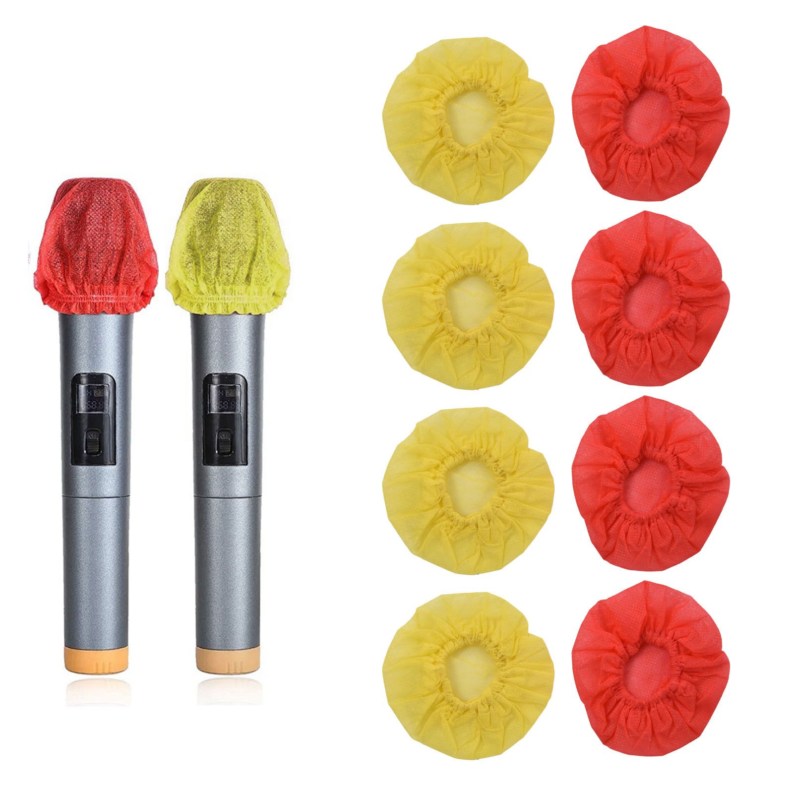 100 Pcs Disposable Microphone Cover Non Woven Microphone Protective Cover for view 12