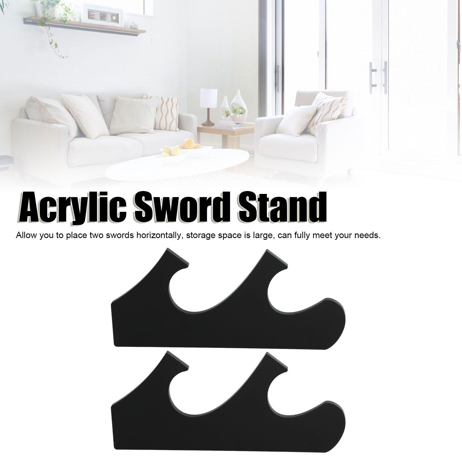 1 Pair/set Multi Layer Vintage Sword Holder Rack Break Resistance Acrylic view 13