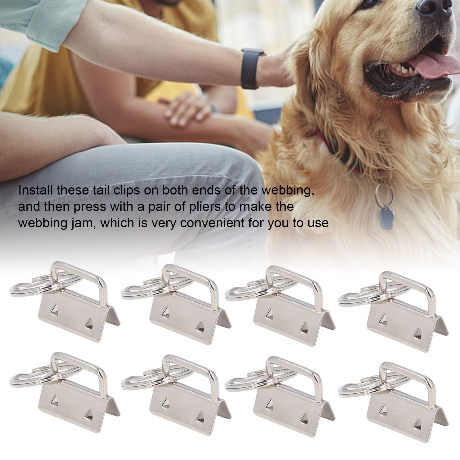 40PCS Key Fob Hardware DIY Craft Project Fine Workmanship High Hardness Iron view 14