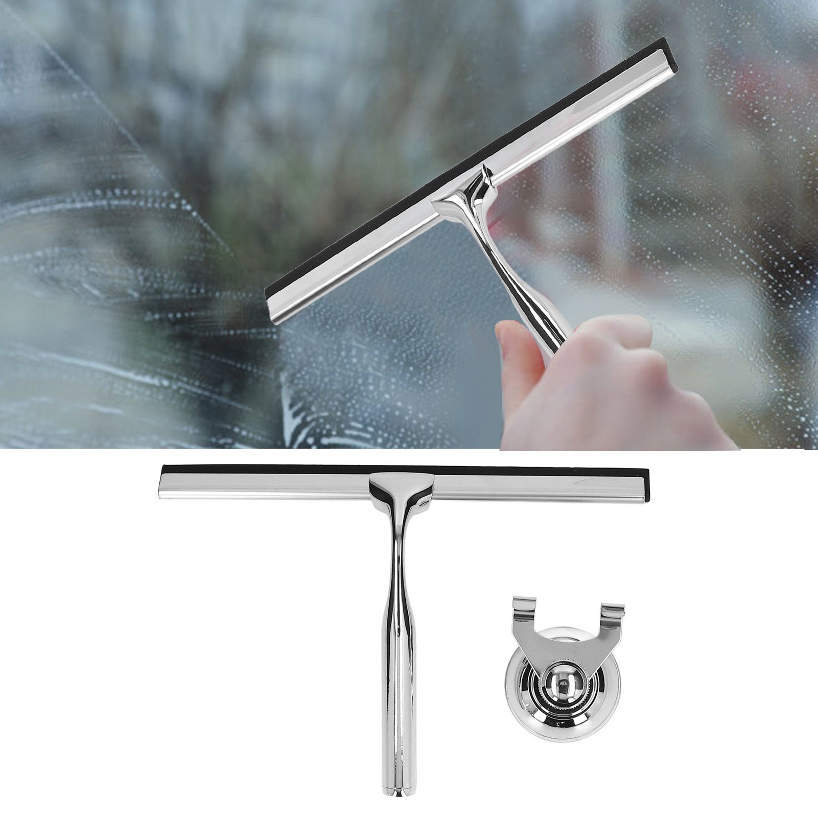 Office Glass Squeegee Water Blade Squeegee Stainless Steel Shower Glass view 11