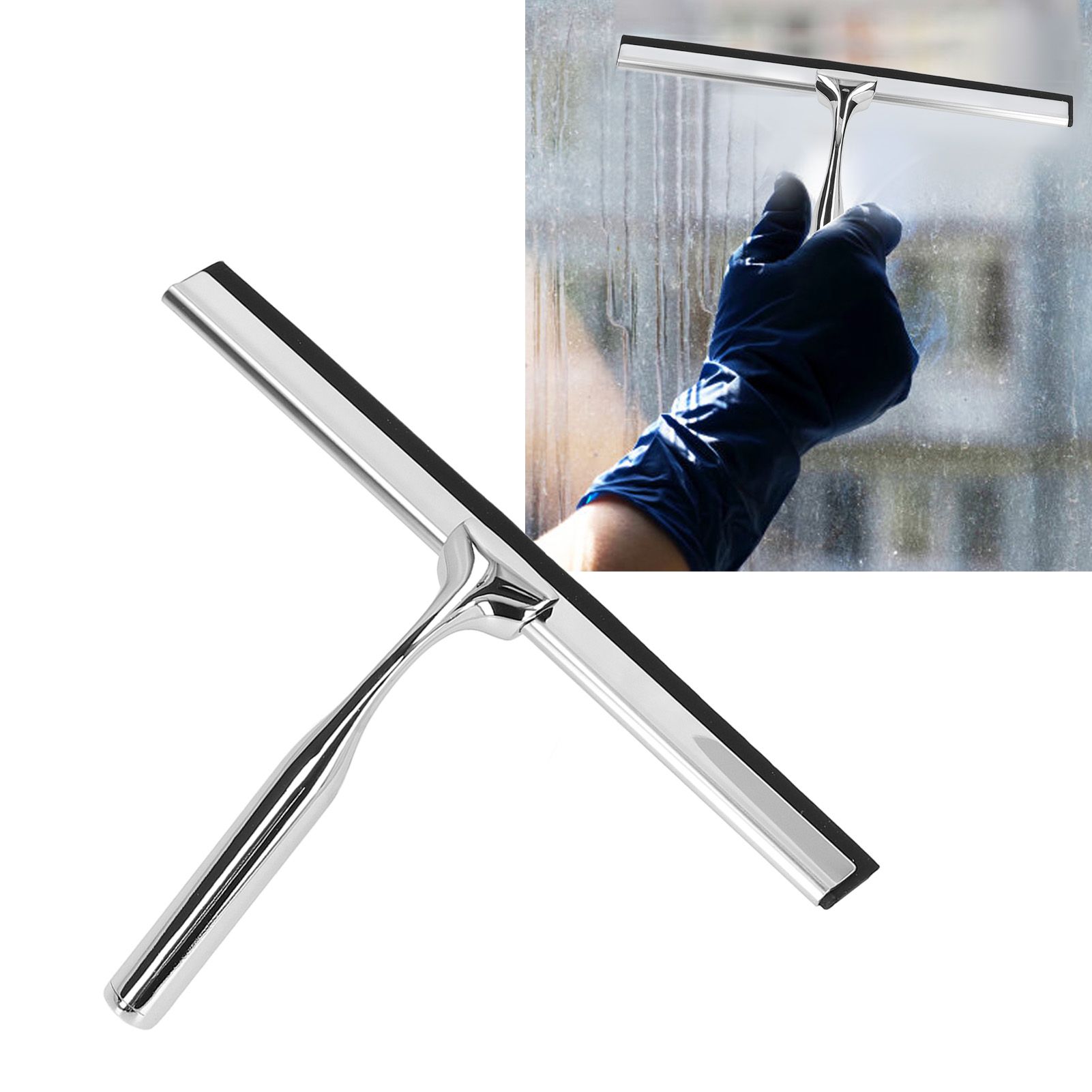 Office Glass Squeegee Water Blade Squeegee Stainless Steel Shower Glass view 12