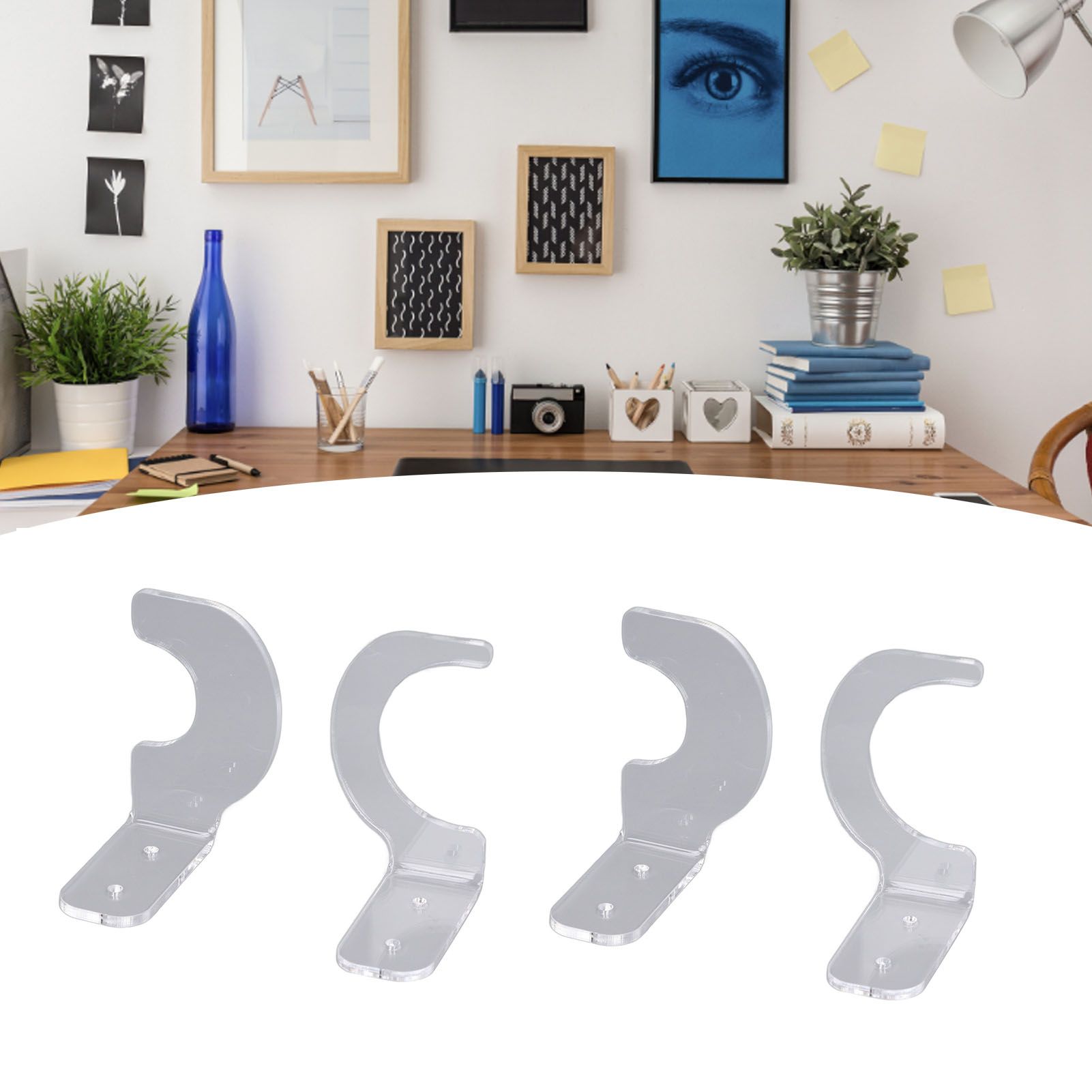 2Pack Wall Mount Sword Display Hanger Hanging Acrylic Holder Rack Organizer view 12