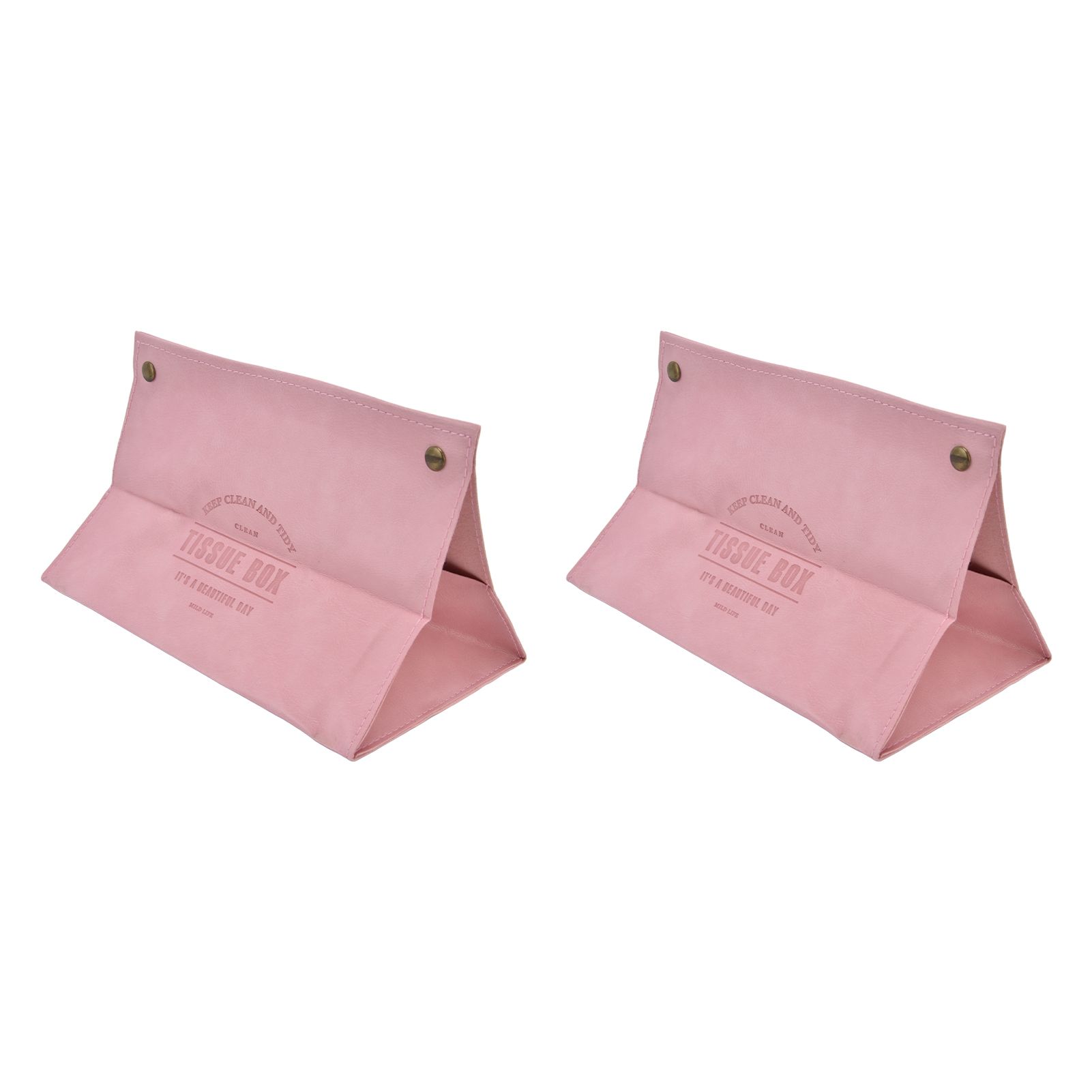 2 Packs Tissue Box Cover Nordic Handbag Styling Medroom Artificial Leather view 3