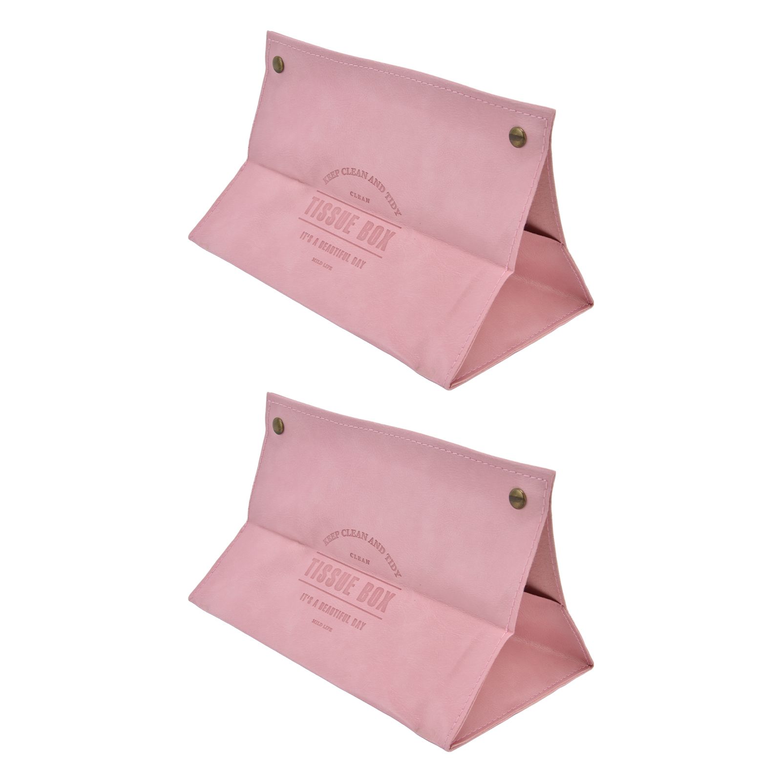 2 Packs Tissue Box Cover Nordic Handbag Styling Medroom Artificial Leather view 4