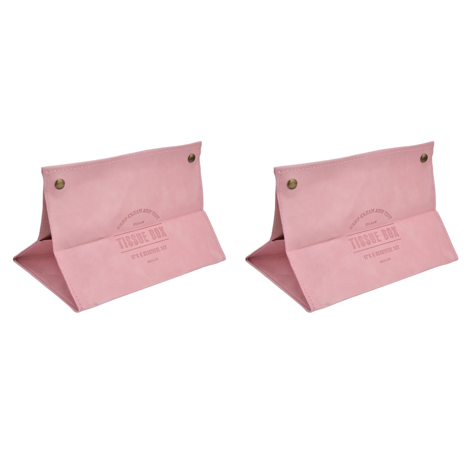2 Packs Tissue Box Cover Nordic Handbag Styling Medroom Artificial Leather view 5