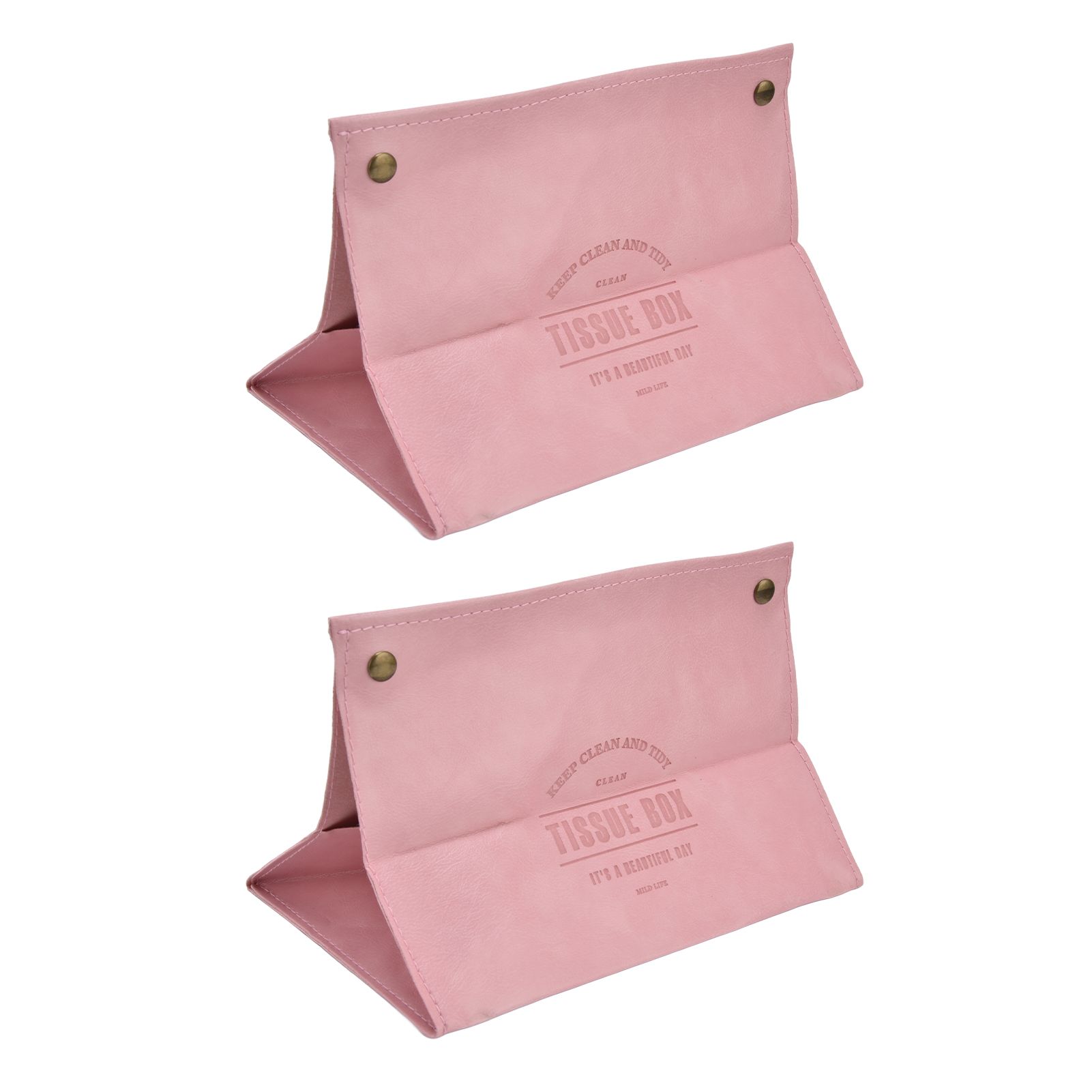2 Packs Tissue Box Cover Nordic Handbag Styling Medroom Artificial Leather view 6
