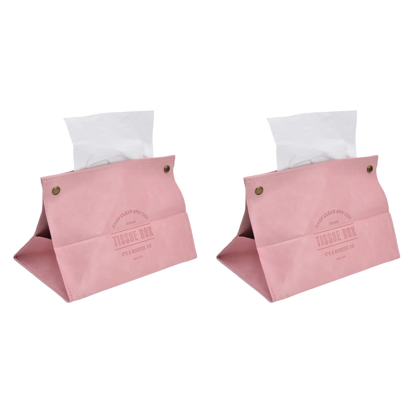 2 Packs Tissue Box Cover Nordic Handbag Styling Medroom Artificial Leather view 7
