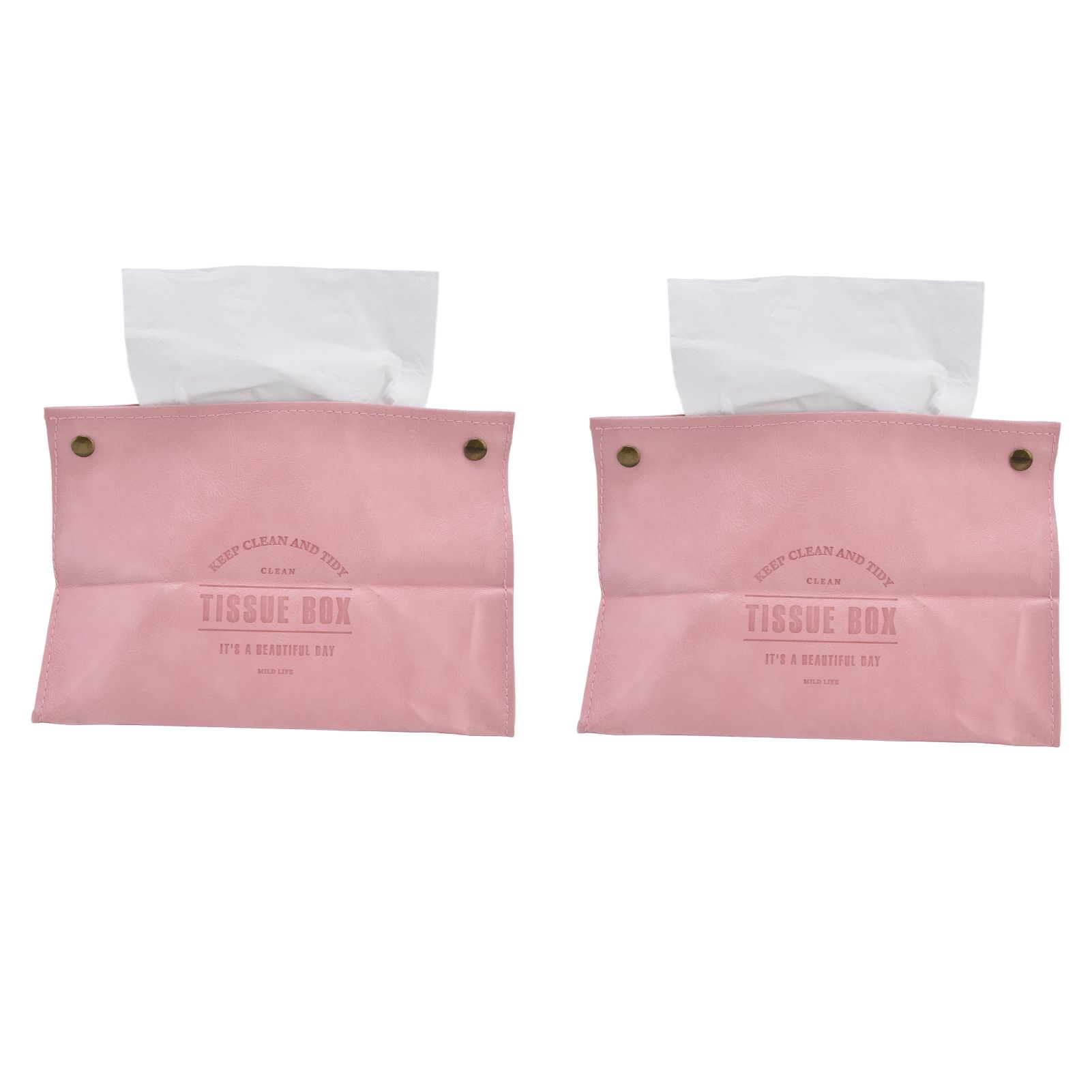 2 Packs Tissue Box Cover Nordic Handbag Styling Medroom Artificial Leather view 9