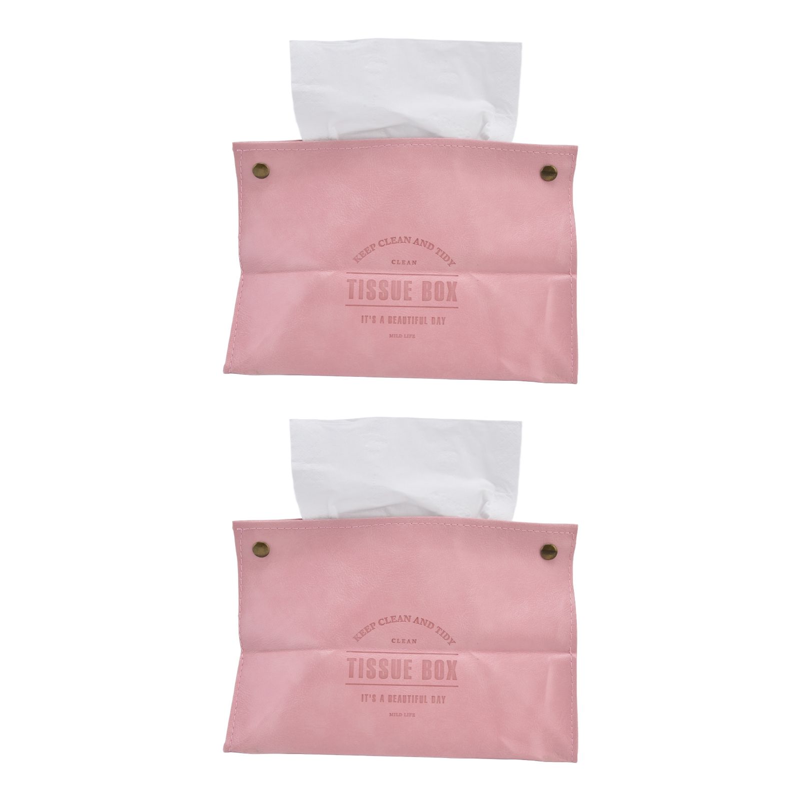 2 Packs Tissue Box Cover Nordic Handbag Styling Medroom Artificial Leather view 10