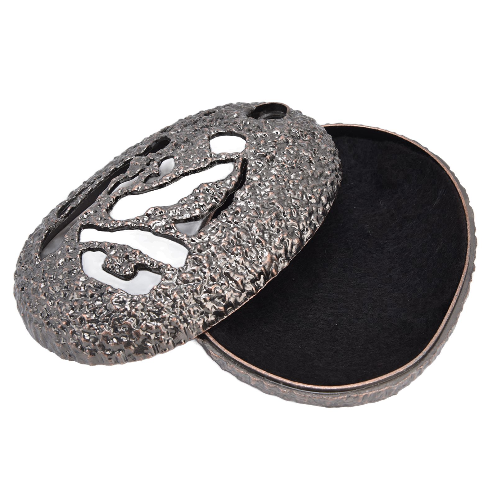 Alloy Backflow Incense Burner Oval Exquisite Vintage Incense Burner for Home view 6