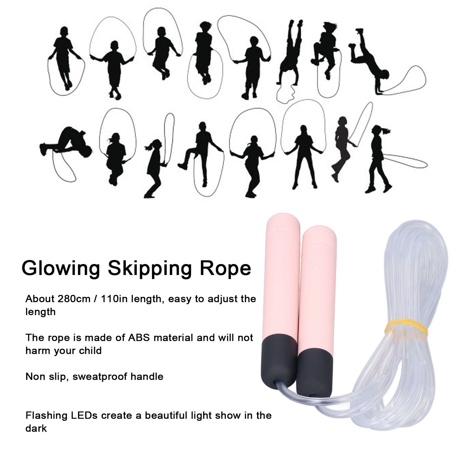 Glowing Skipping Rope LED Light Up Jumping Rope for Exercise Training Weight view 14