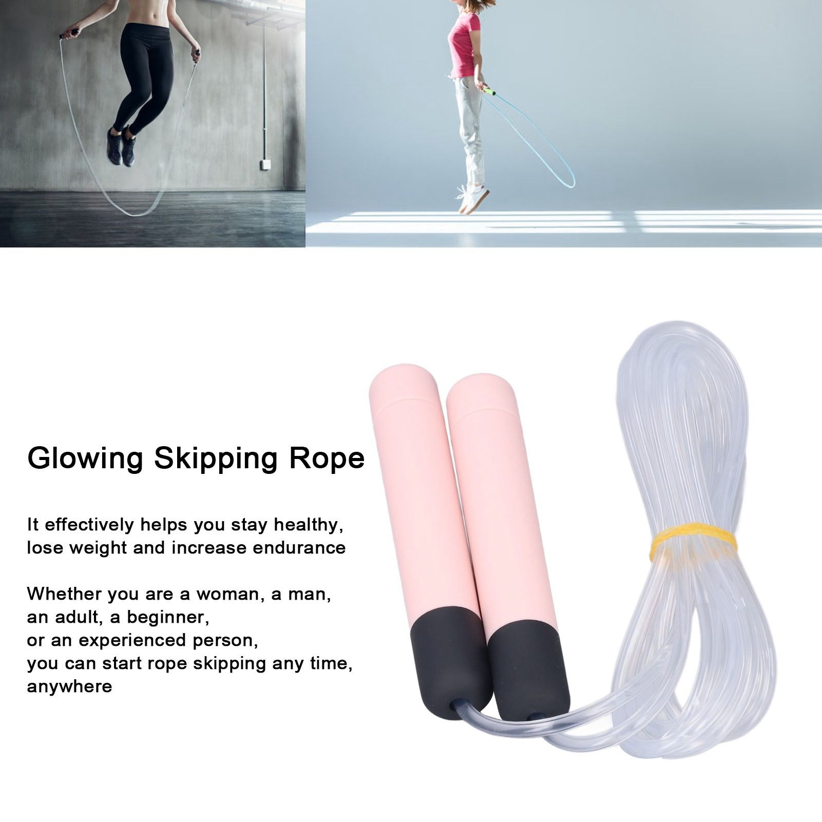 Glowing Skipping Rope LED Light Up Jumping Rope for Exercise Training Weight view 15