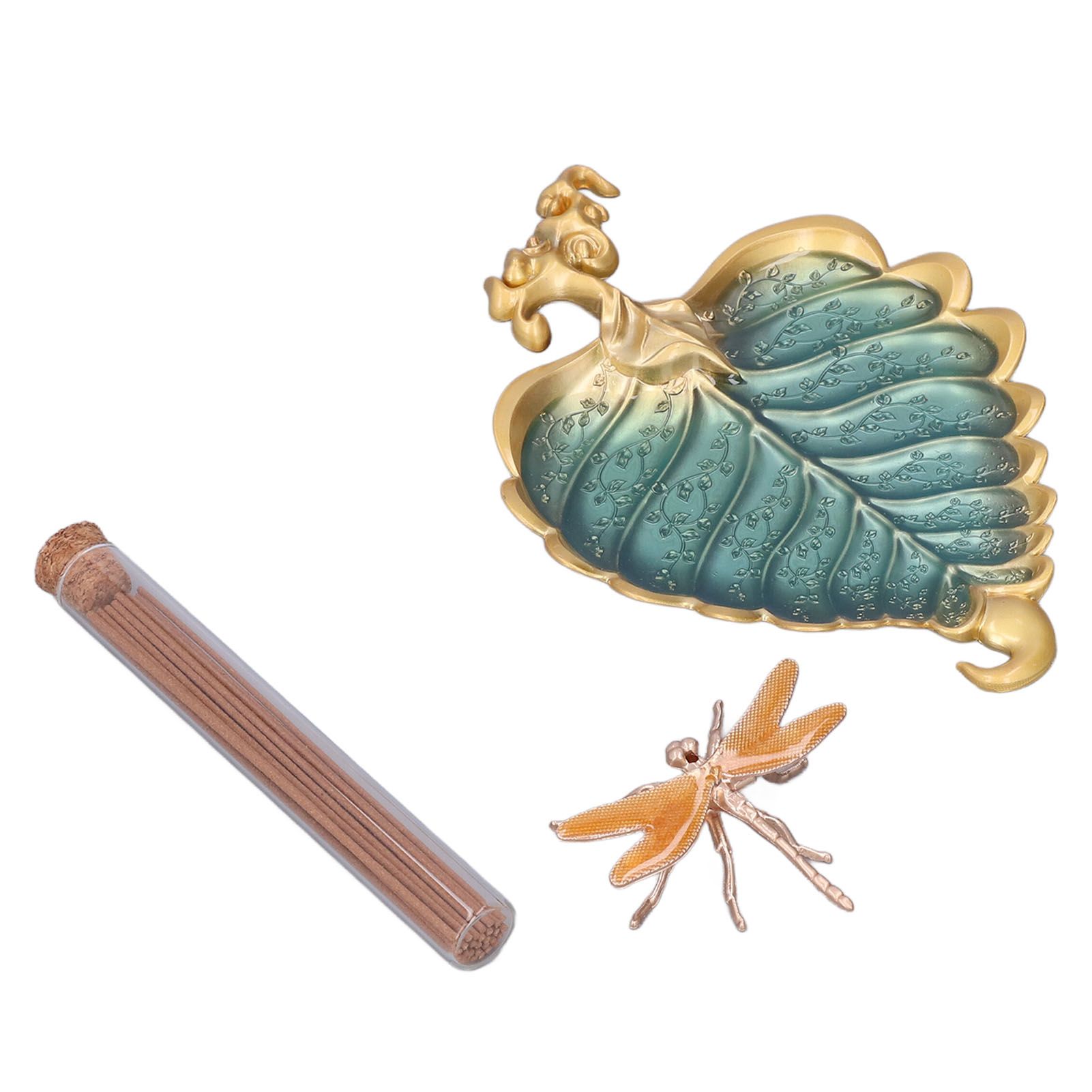 Incense Stick Holder Bodhi Leaf Incense Decorated Plate for Living Room Home view 2