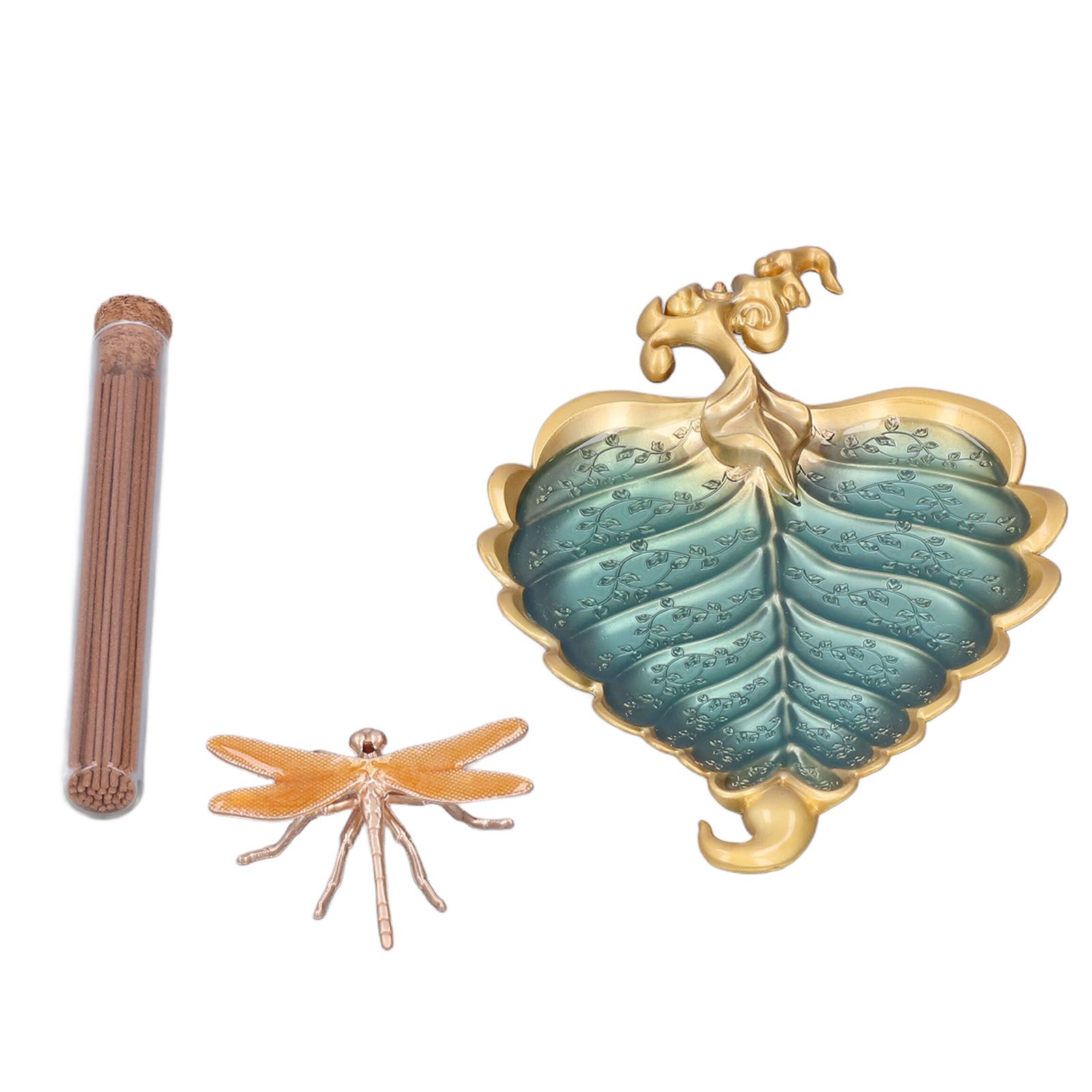 Incense Stick Holder Bodhi Leaf Incense Decorated Plate for Living Room Home view 3