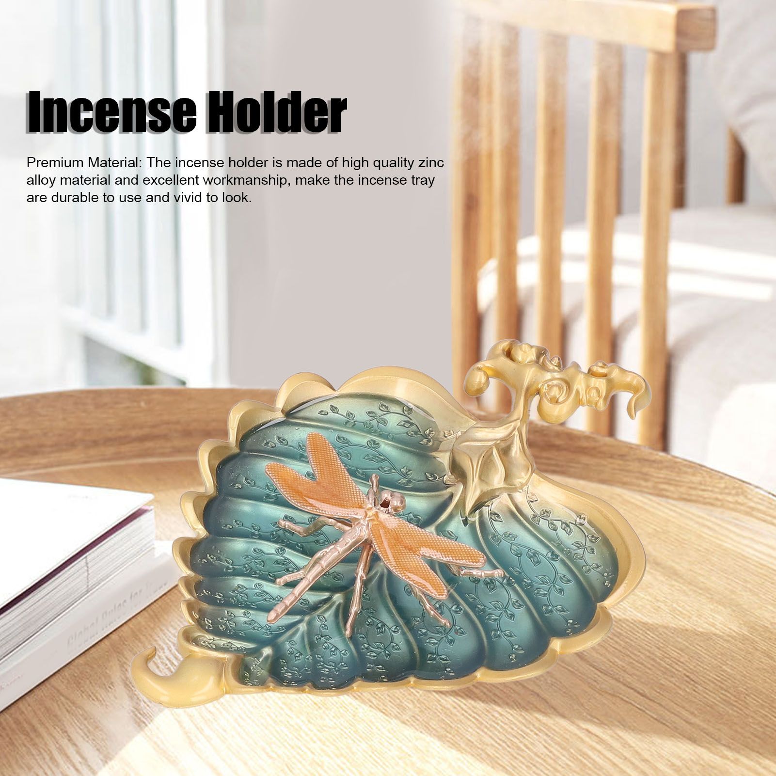 Incense Stick Holder Bodhi Leaf Incense Decorated Plate for Living Room Home view 13