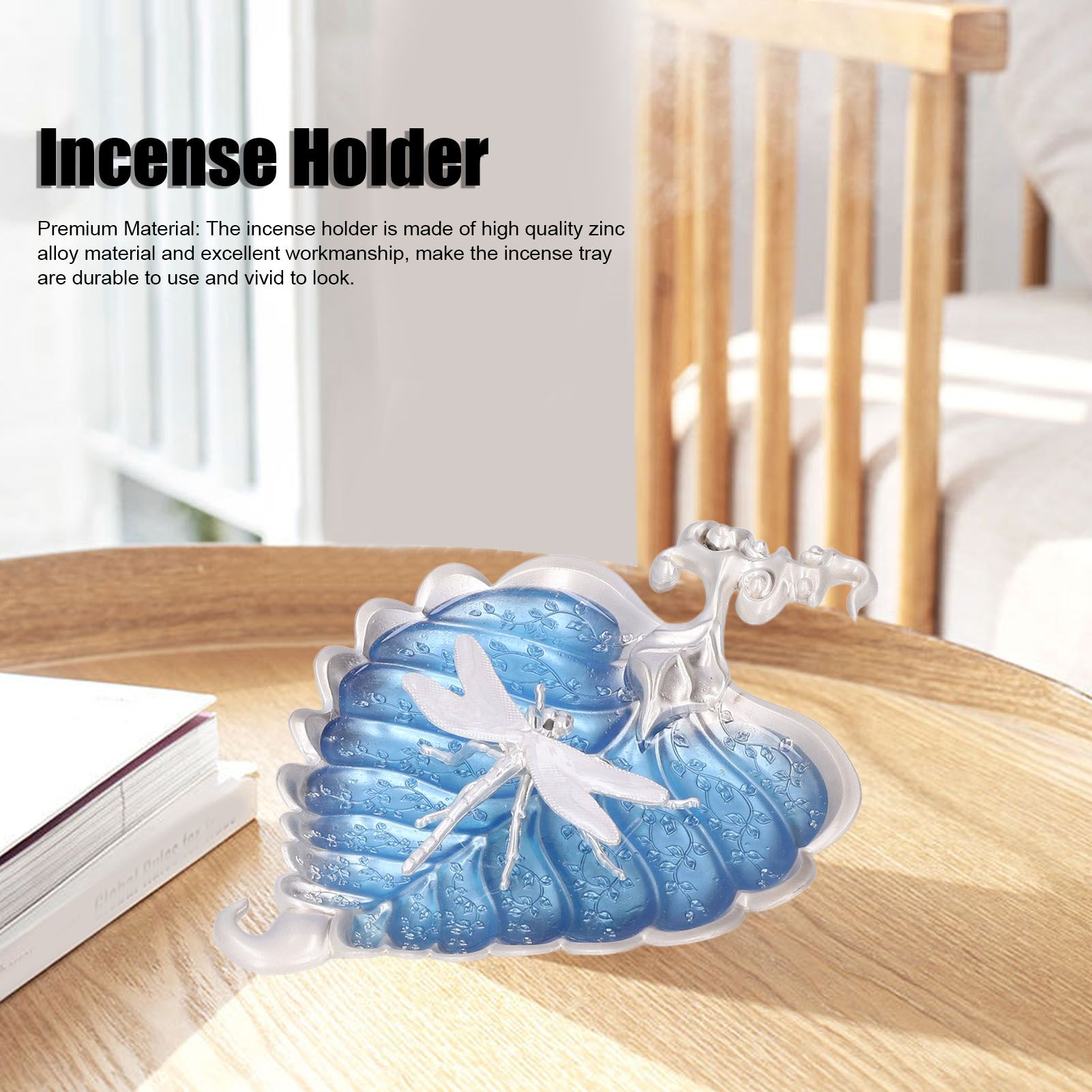 Incense Stick Holder Bodhi Leaf Incense Decorated Plate for Living Room Home view 13
