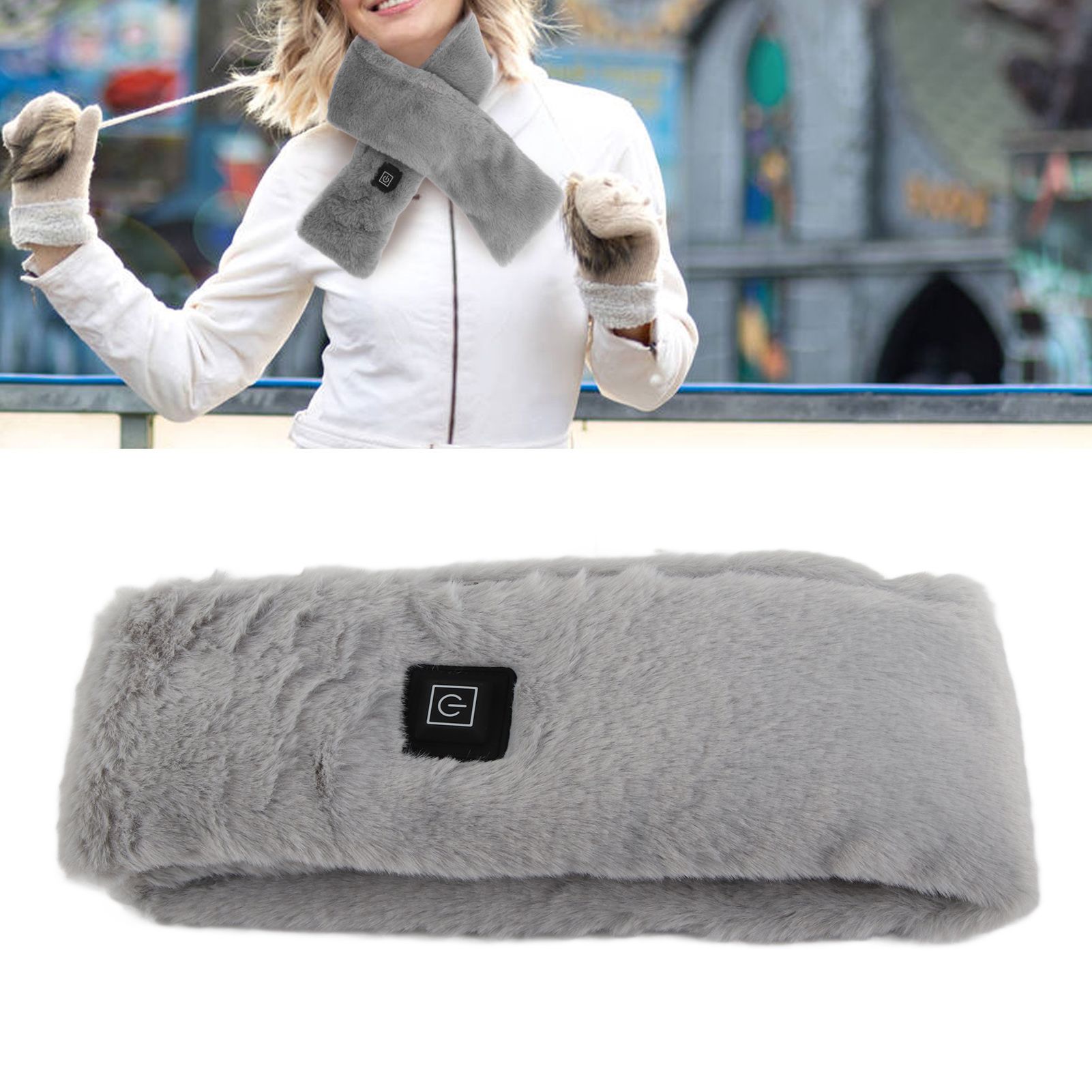Electric Heated Scarf USB Powered Winter Warm Scarf 3 Gear Adjustable view 12