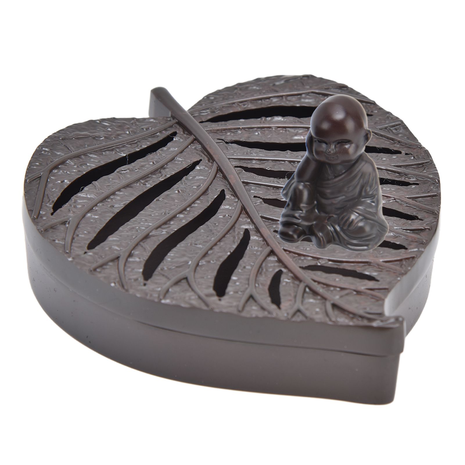 Incense Holder Burners Leaf Shape Mini Exquisite Durable Easy Clean Relieve view 2