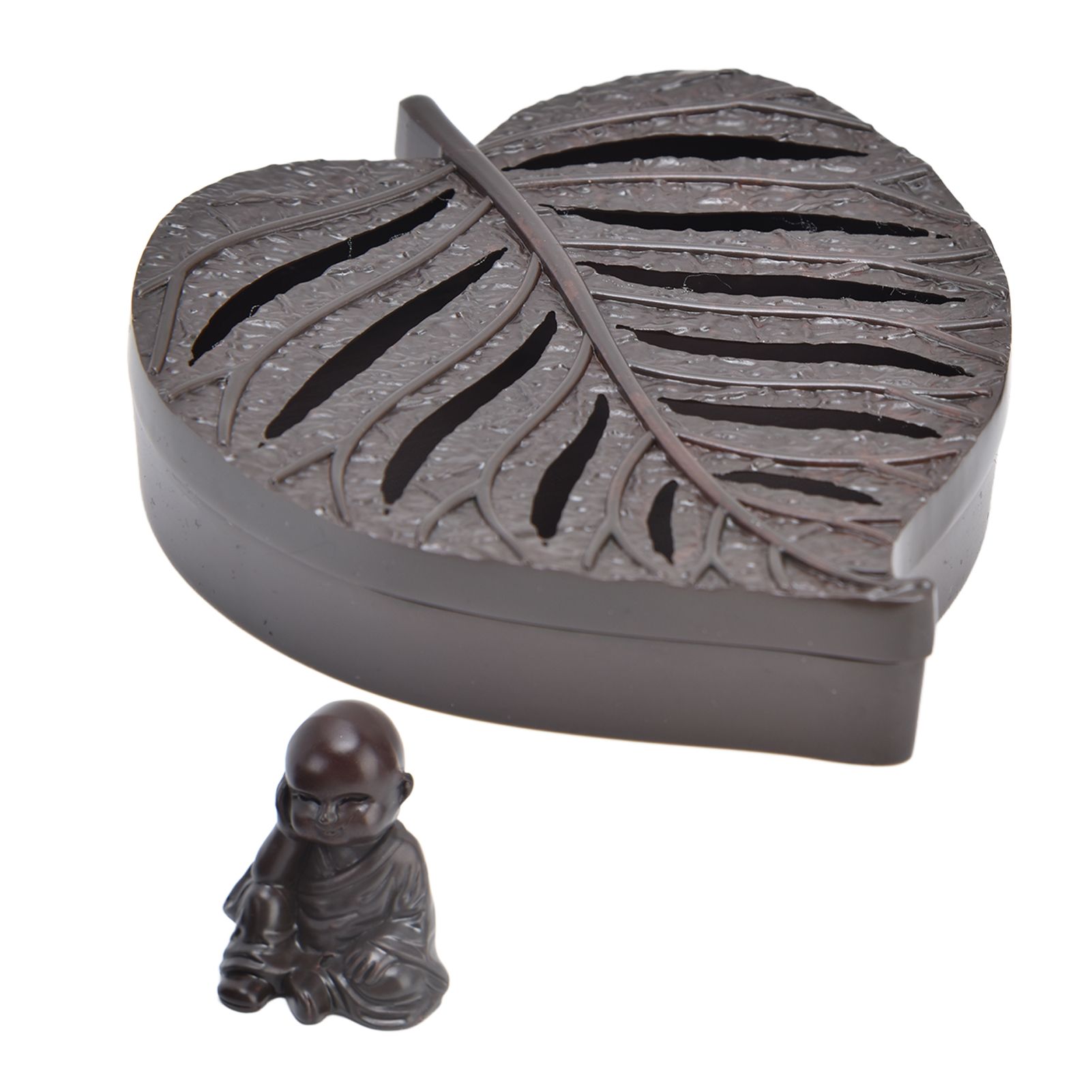 Incense Holder Burners Leaf Shape Mini Exquisite Durable Easy Clean Relieve view 3