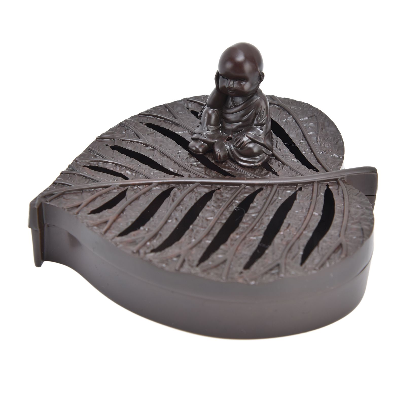 Incense Holder Burners Leaf Shape Mini Exquisite Durable Easy Clean Relieve view 4
