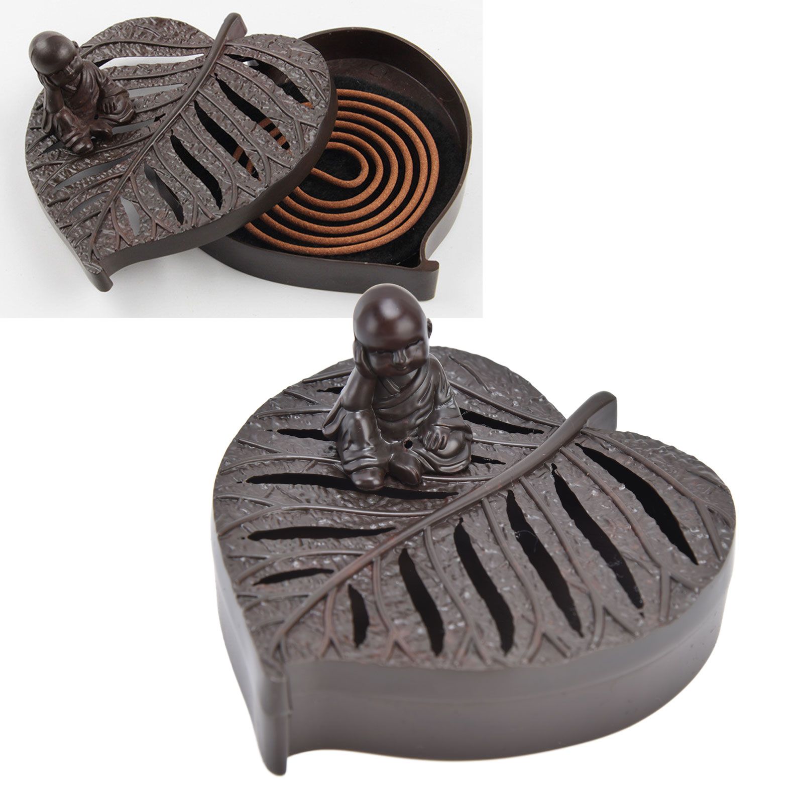 Incense Holder Burners Leaf Shape Mini Exquisite Durable Easy Clean Relieve view 11