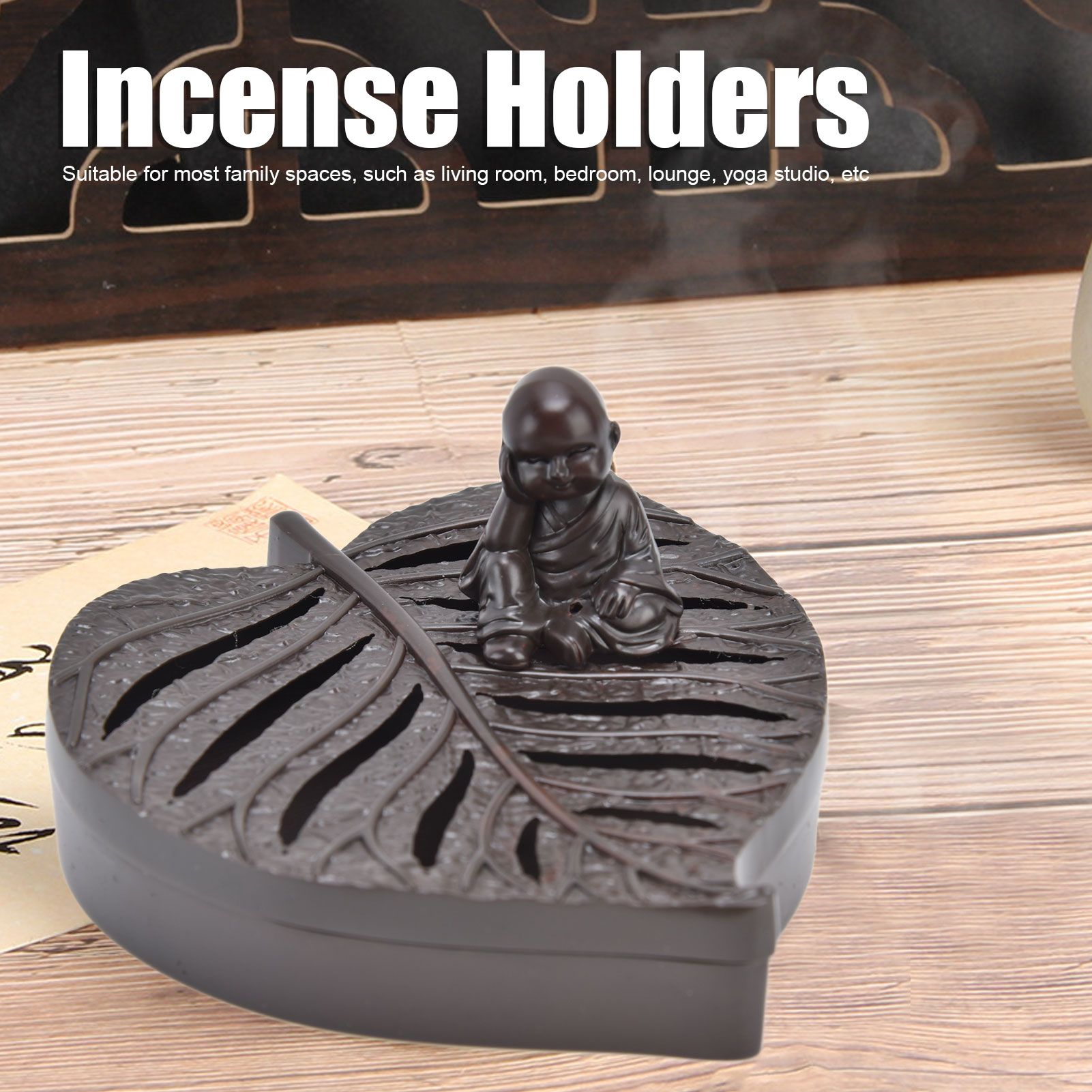 Incense Holder Burners Leaf Shape Mini Exquisite Durable Easy Clean Relieve view 13