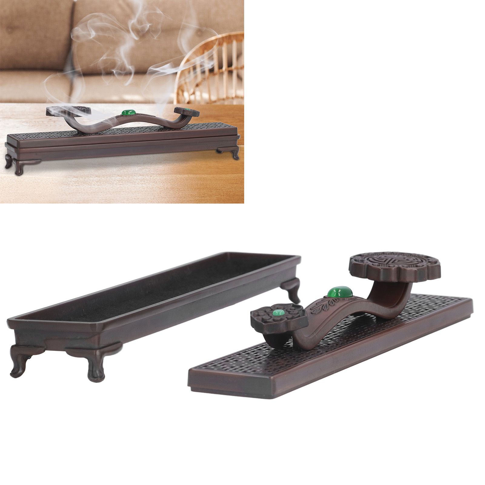 Incense Holder Elegant Appearance Hollow Design Exquisite Workmanship Smoother view 12