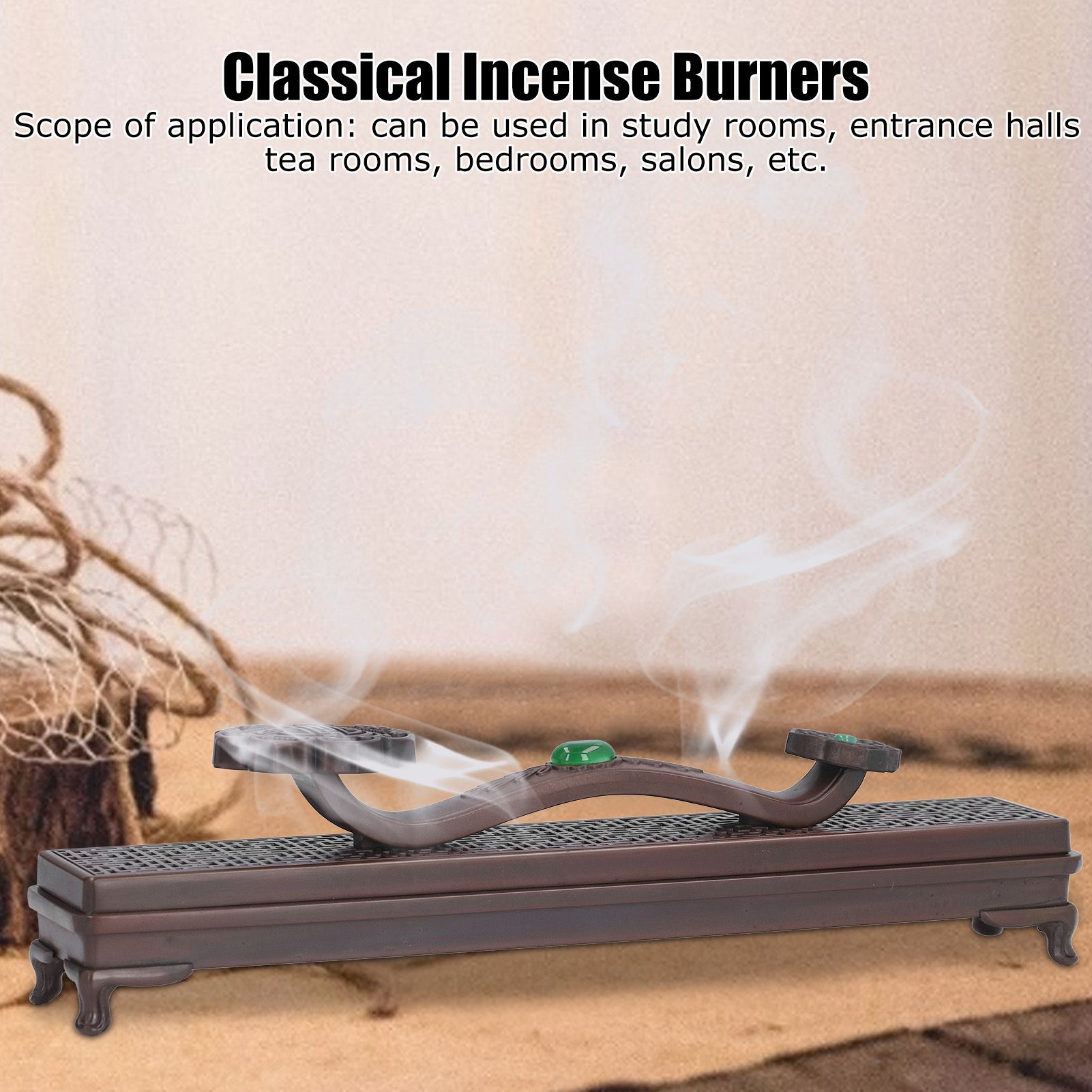 Incense Holder Elegant Appearance Hollow Design Exquisite Workmanship Smoother view 13