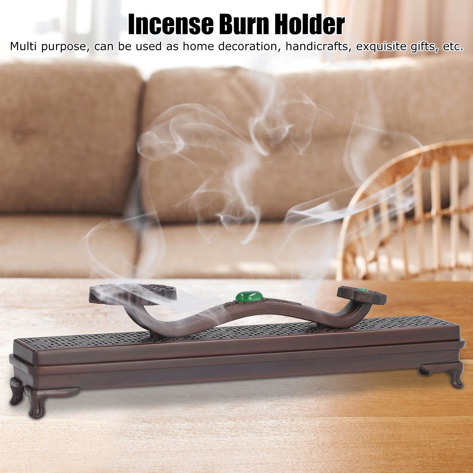 Incense Holder Elegant Appearance Hollow Design Exquisite Workmanship Smoother view 14