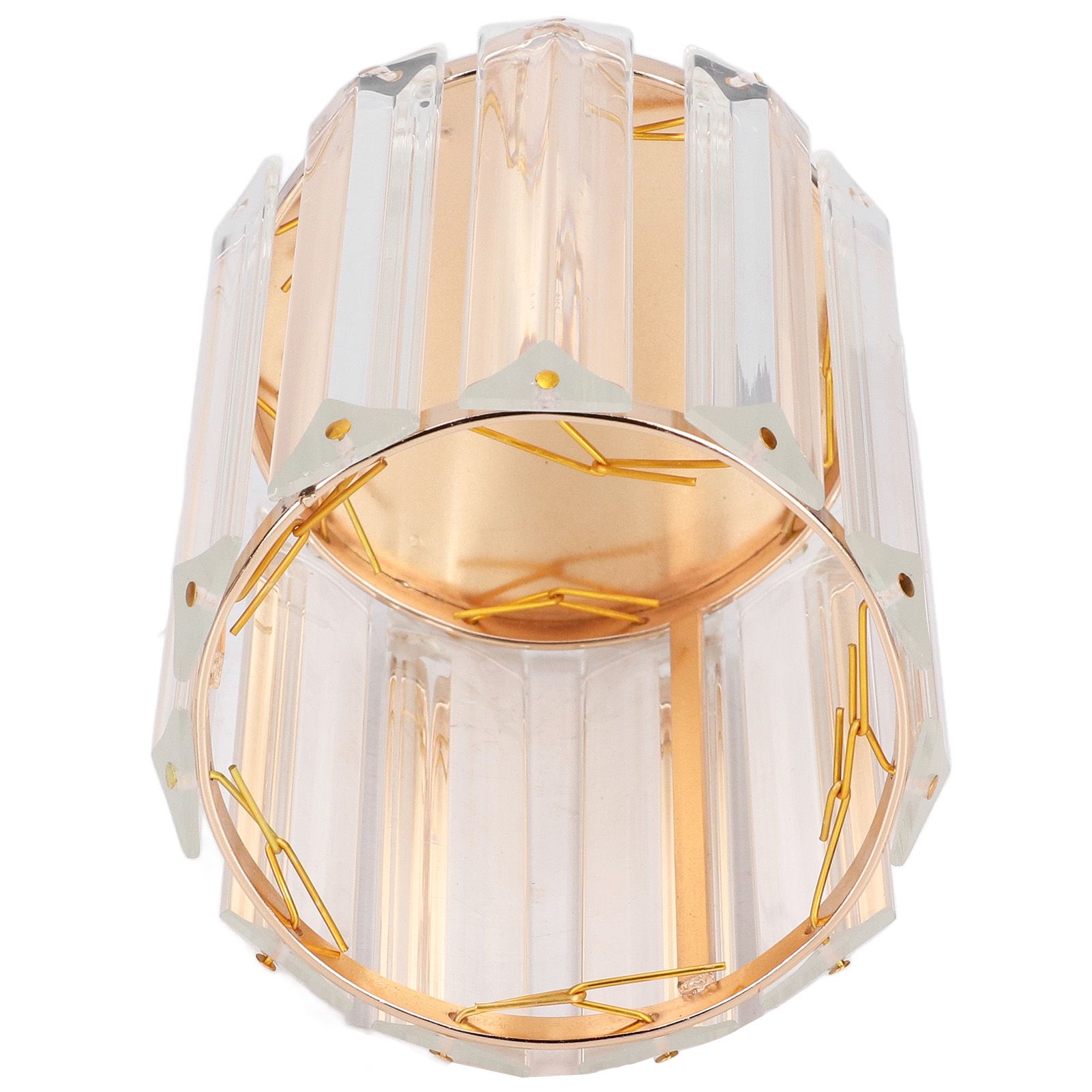 Cosmetic Brush Holder Transparent Glass Round Decorative Desktop Pen Storage view 4